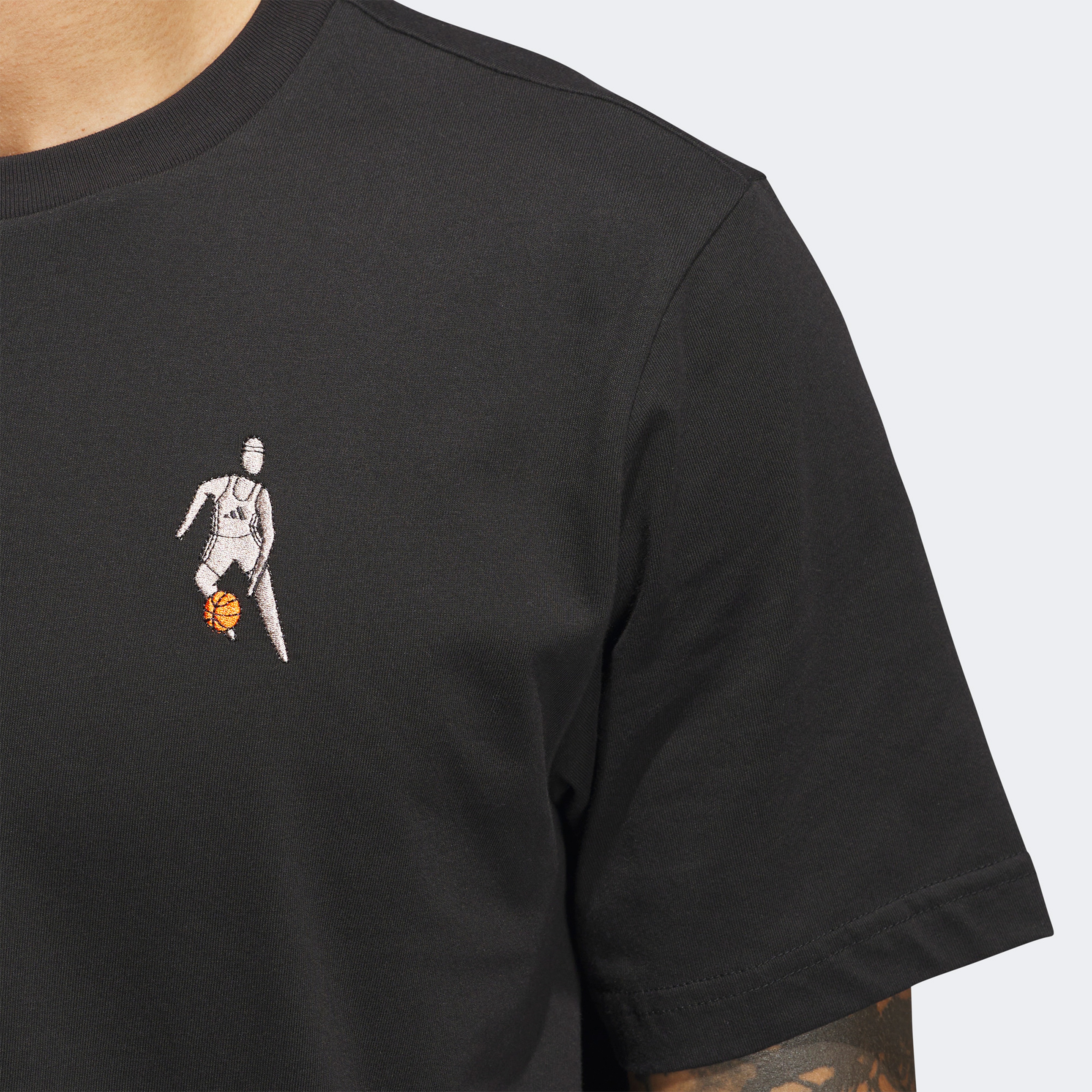 adidas Hoops For All Graphic Erkek Siyah T-Shirt