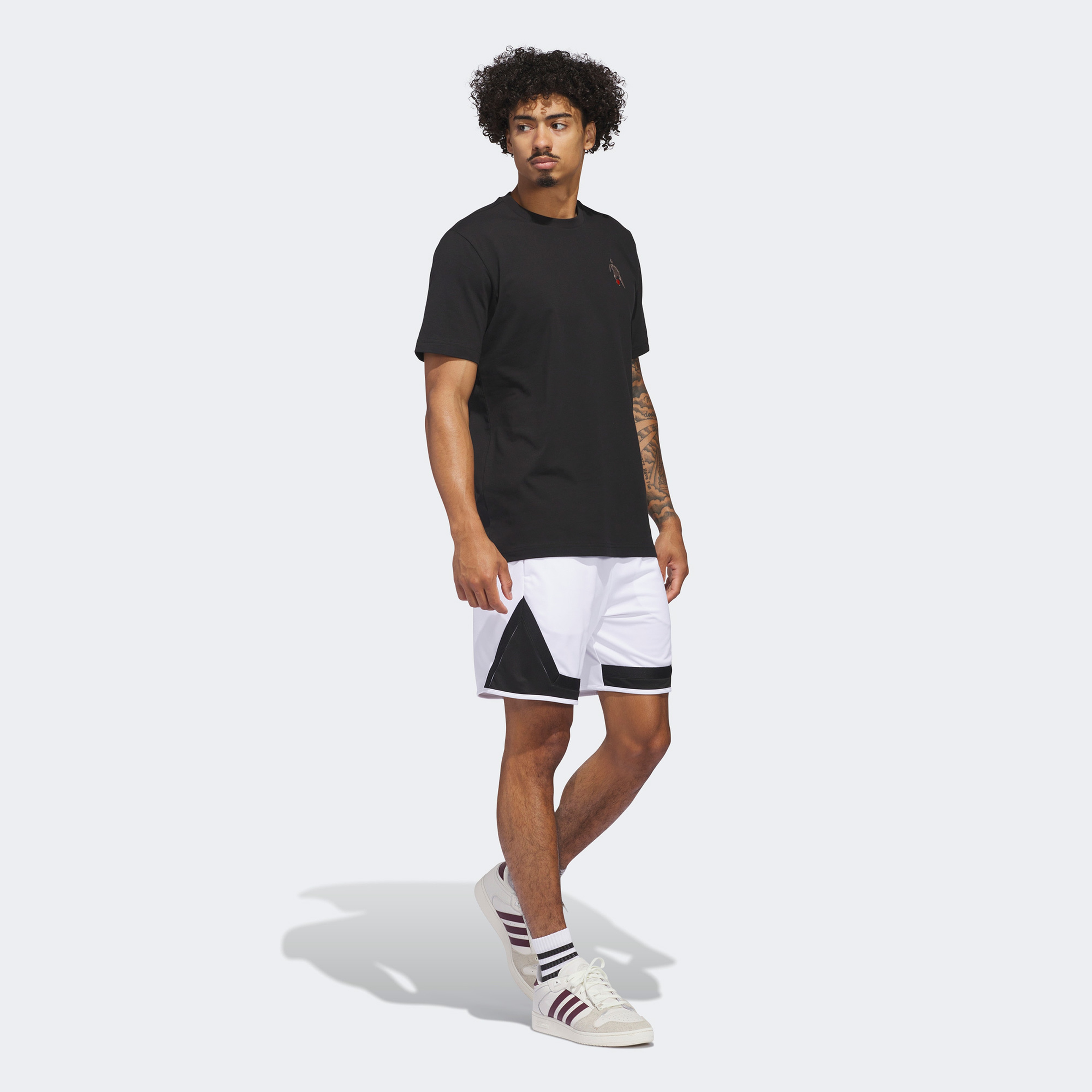 adidas Hoops For All Graphic Erkek Siyah T-Shirt