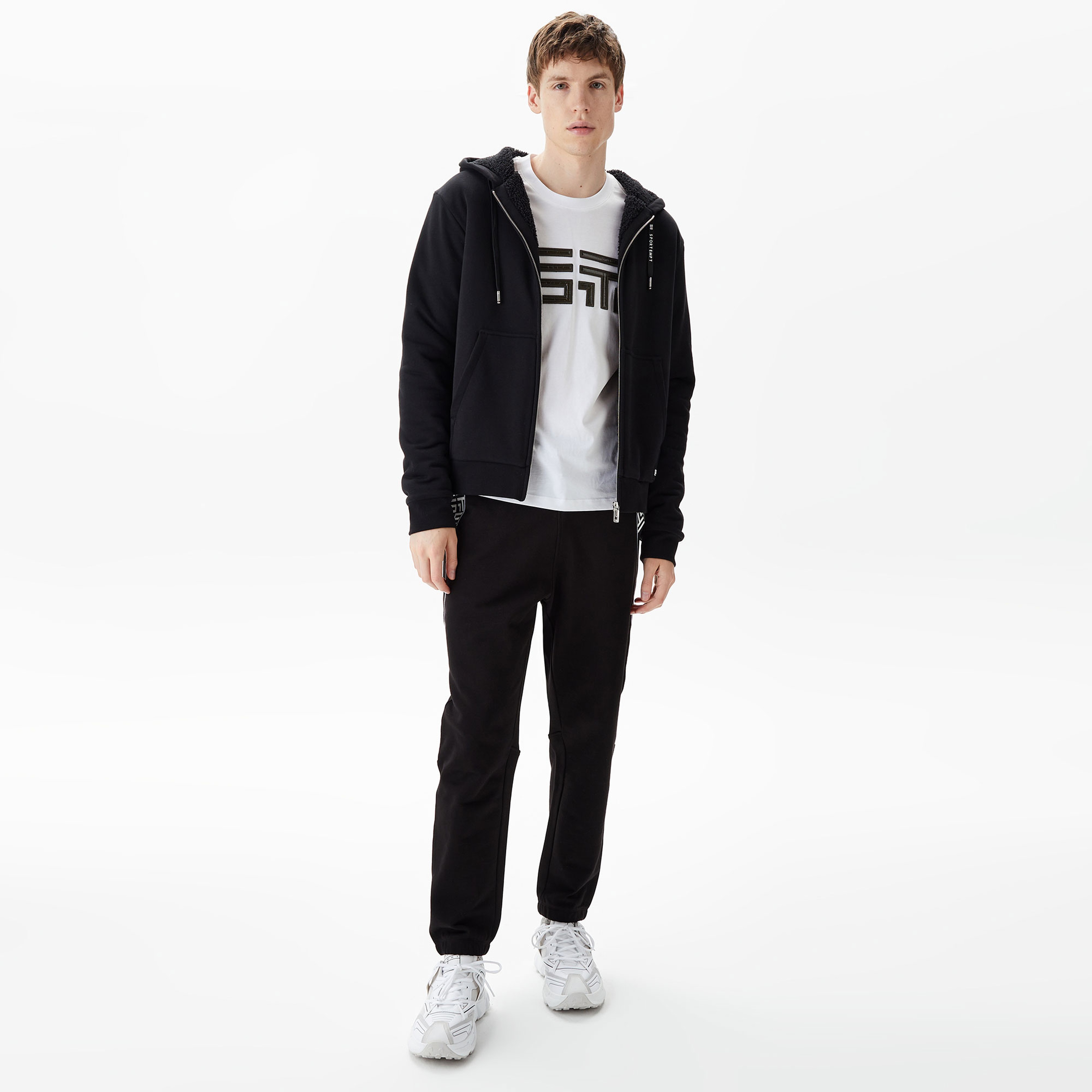 Sportempt St167 Erkek Siyah Sweatshirt