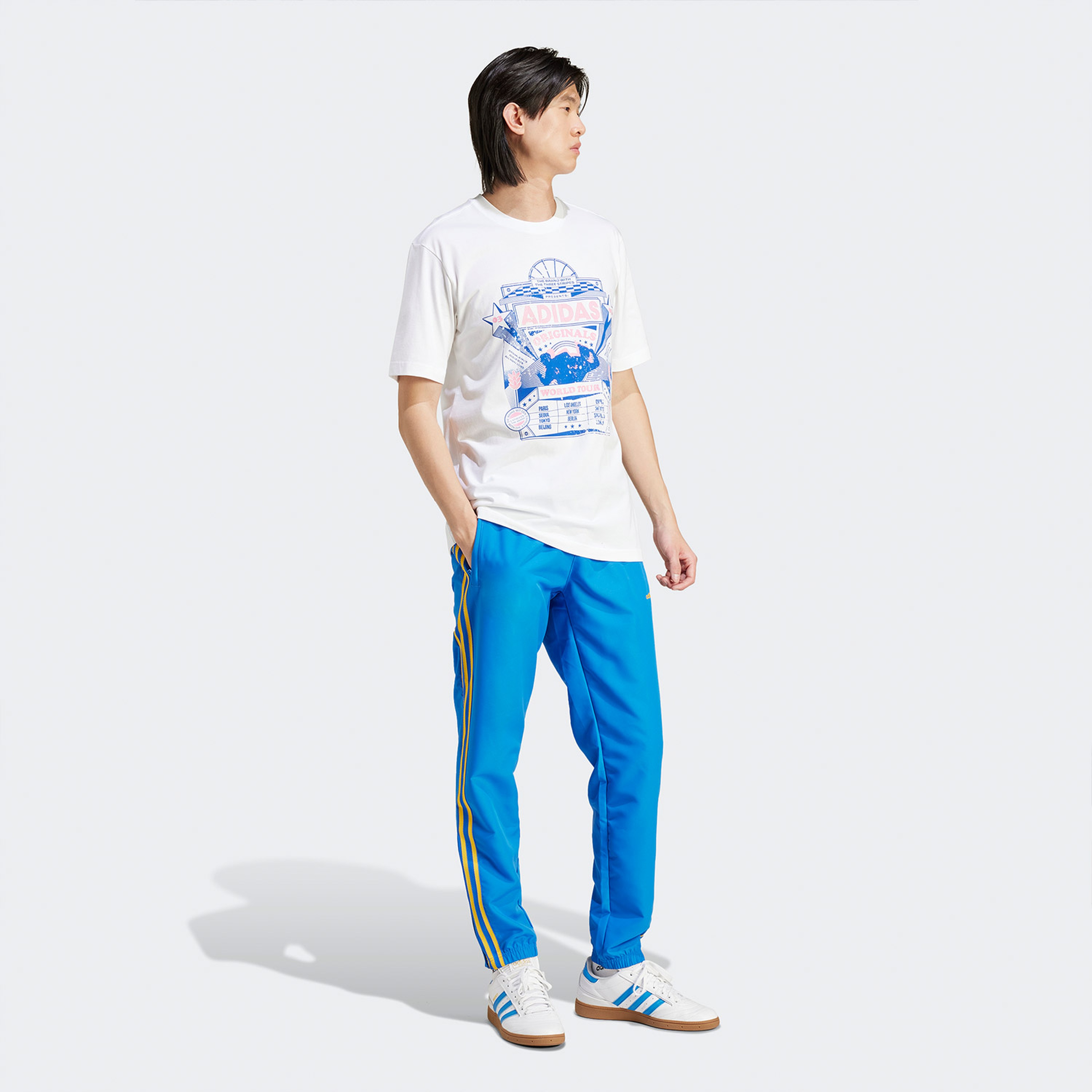 adidas Woven Track Erkek Mavi Eşofman Altı