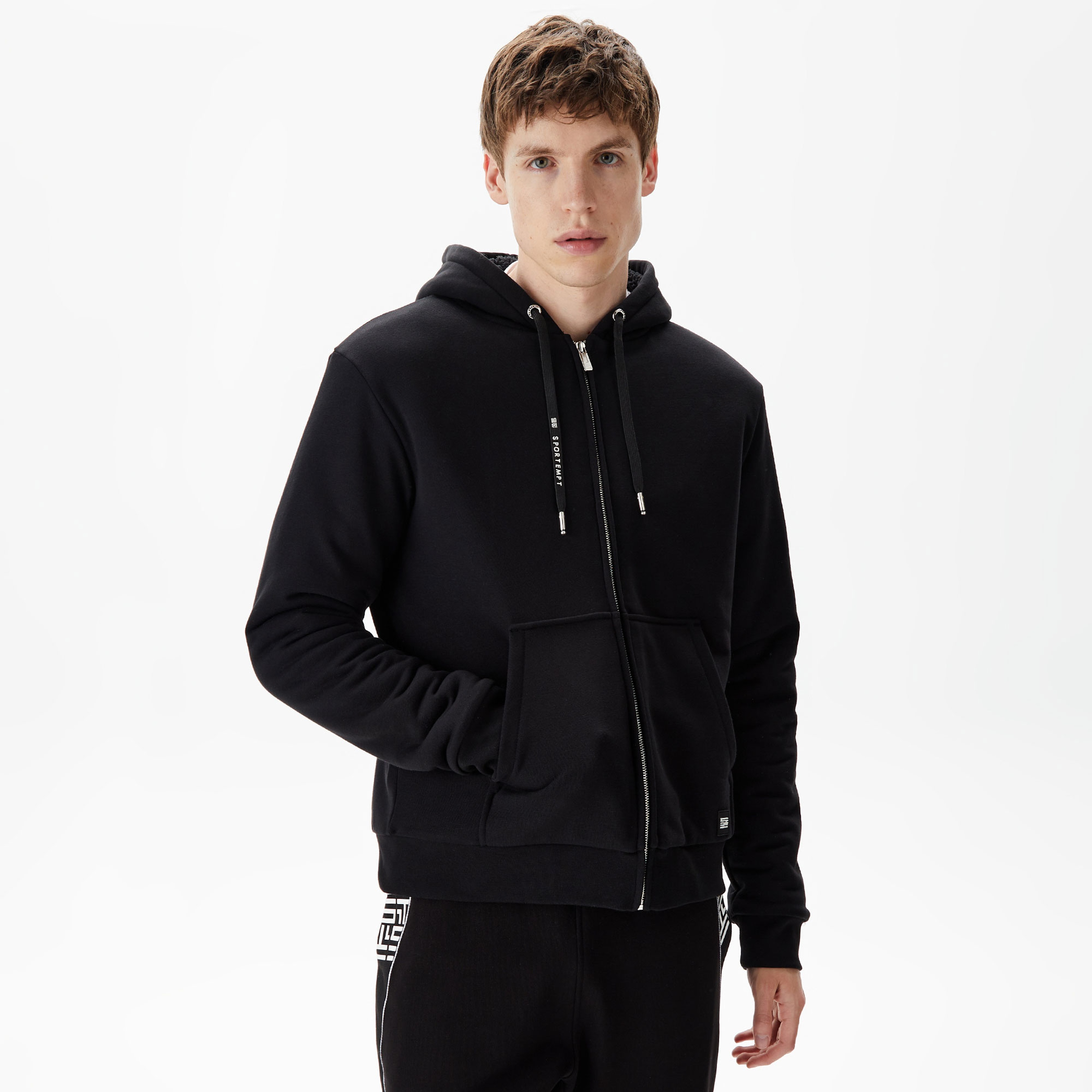 Sportempt St167 Erkek Siyah Sweatshirt