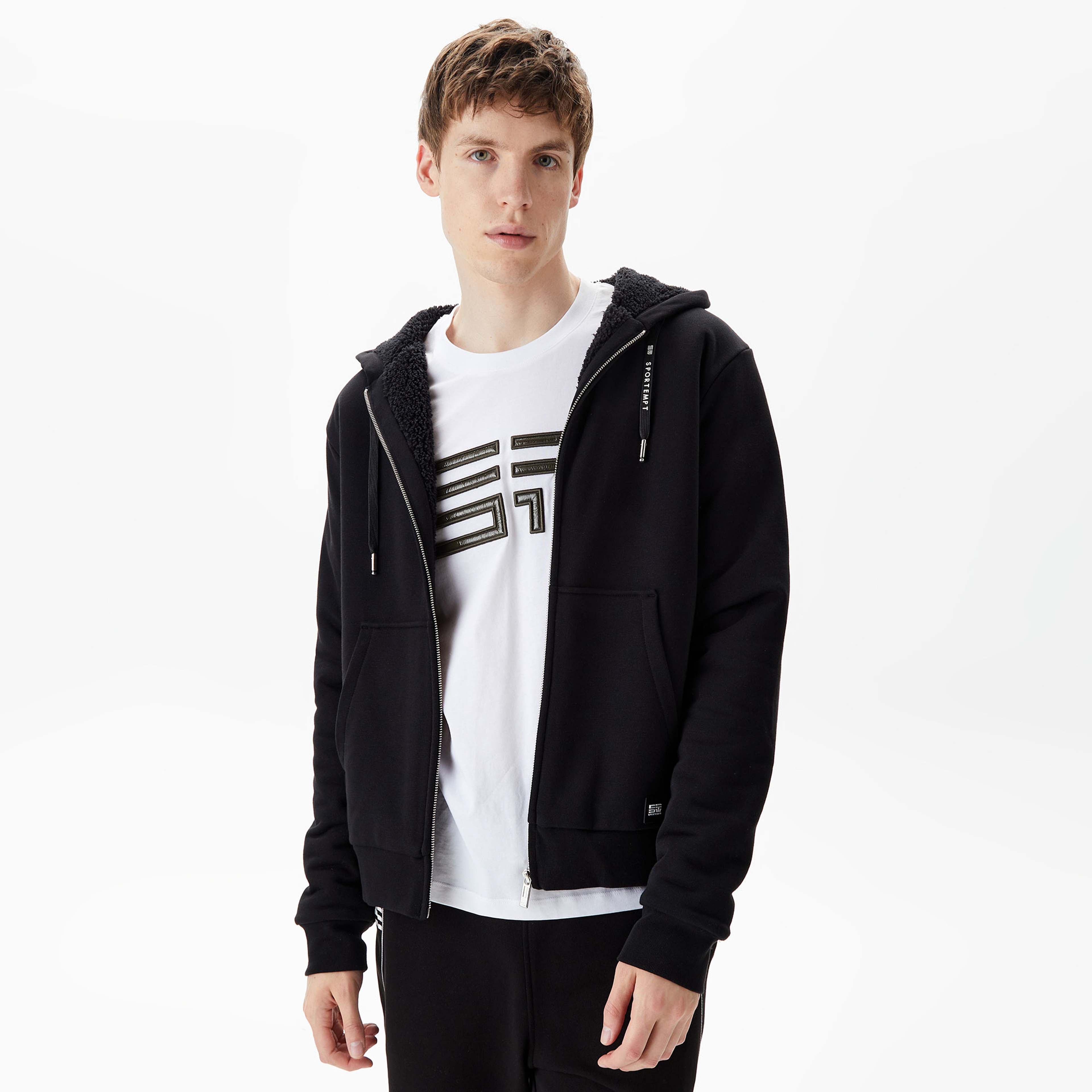 Sportempt St167 Erkek Siyah Sweatshirt