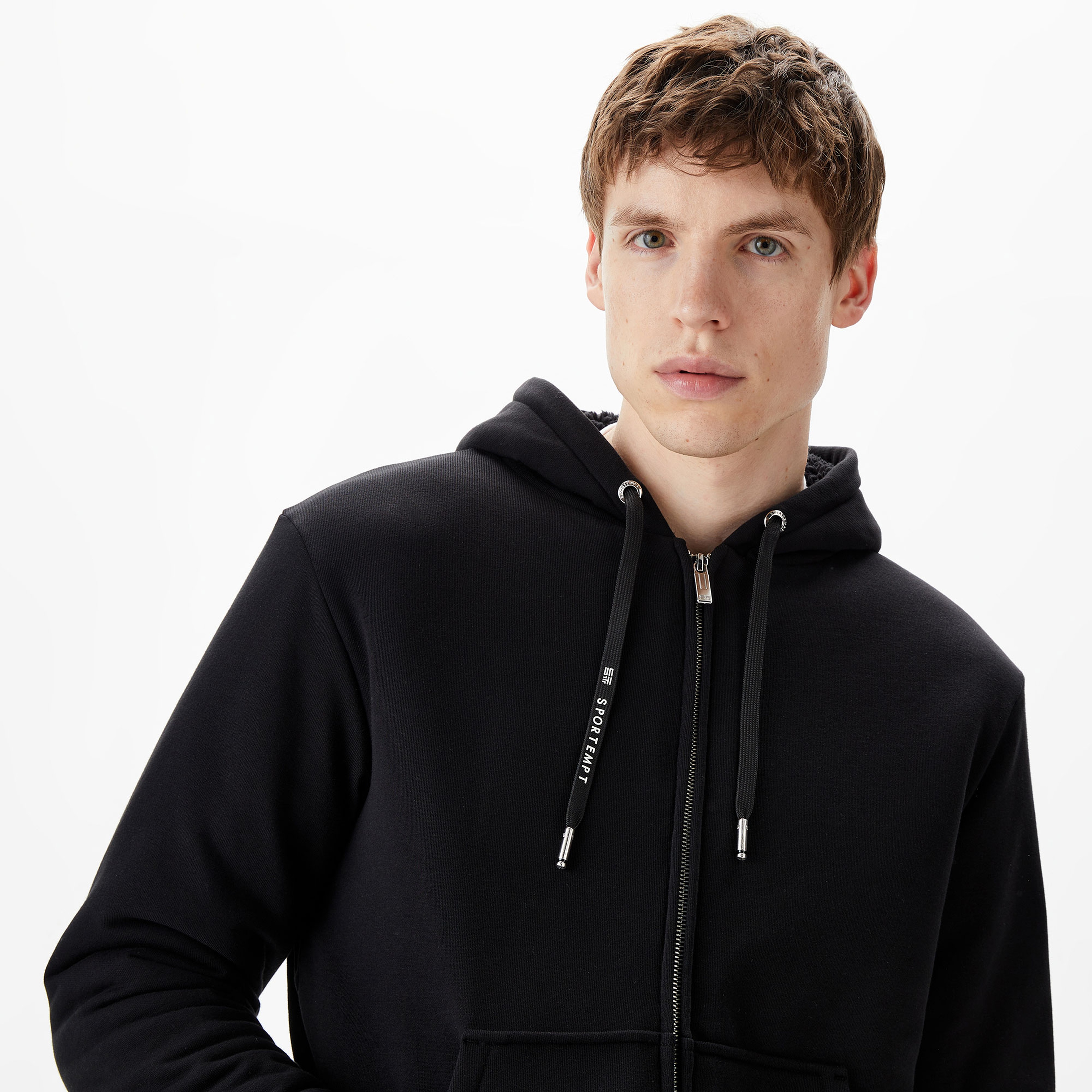 Sportempt St167 Erkek Siyah Sweatshirt