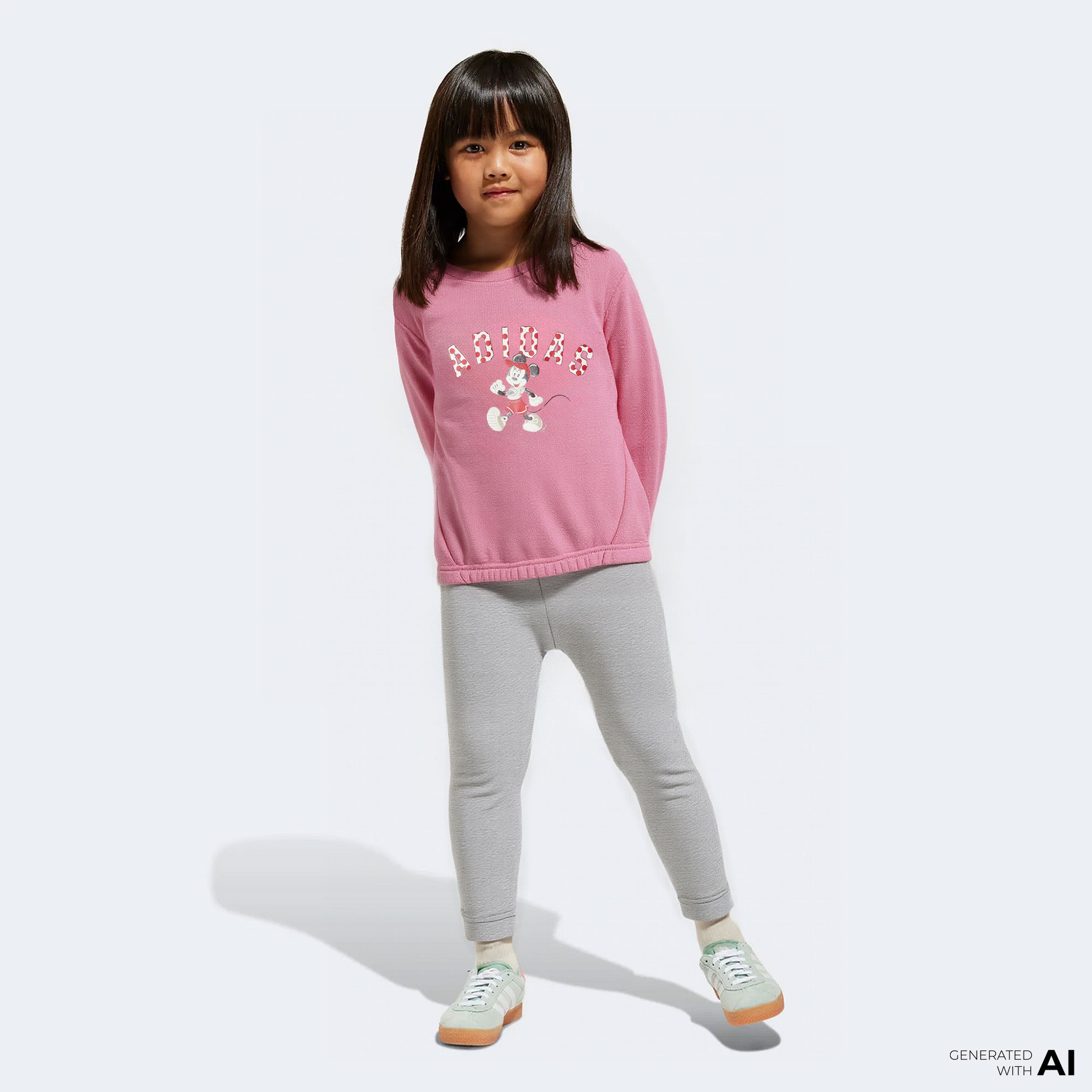 adidas Disney Minnie Mouse Bebek Gri/Pembe Eşofman Takımı