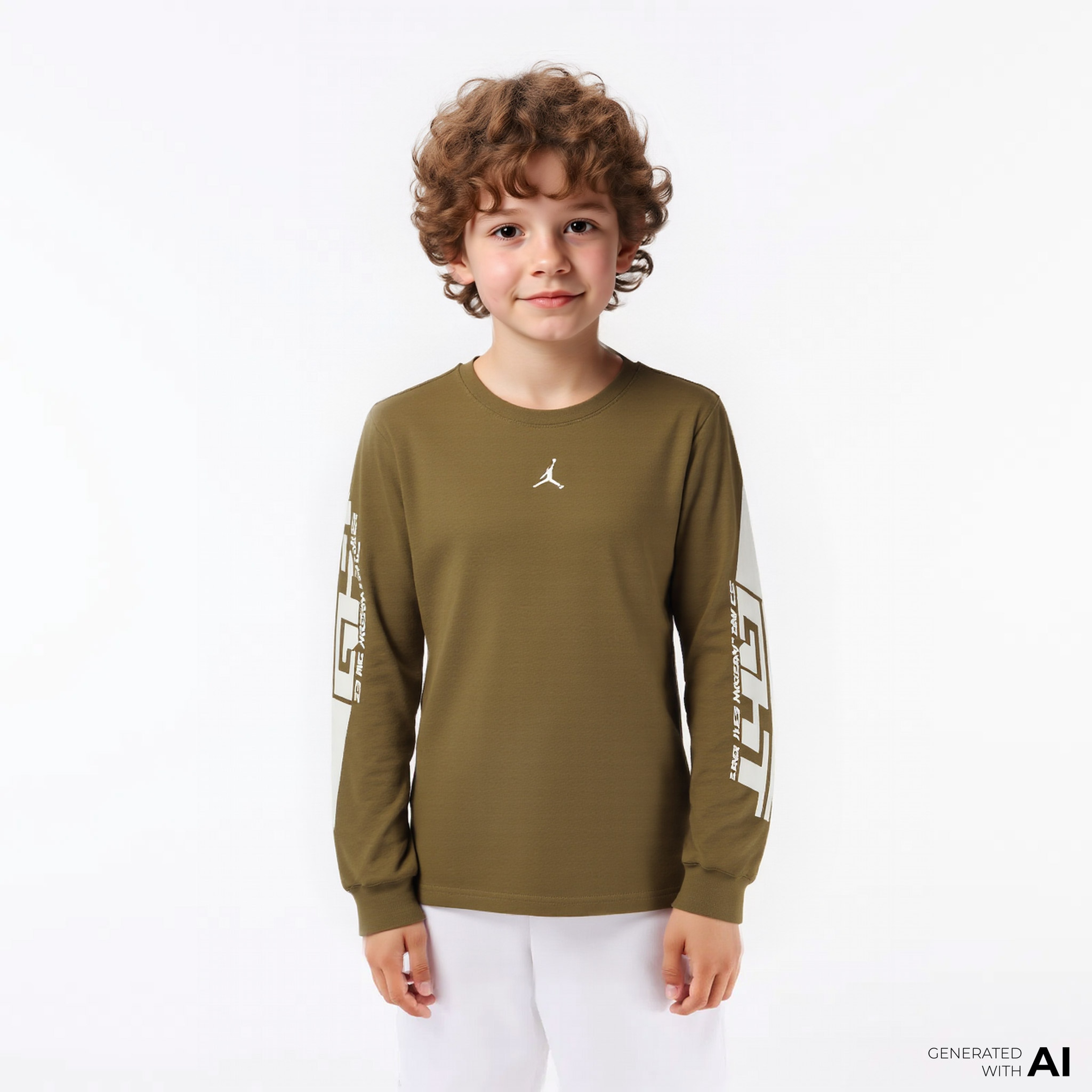 Jordan Jdb Mvp Flight Sleeve Ls Çocuk Yeşil T-Shirt