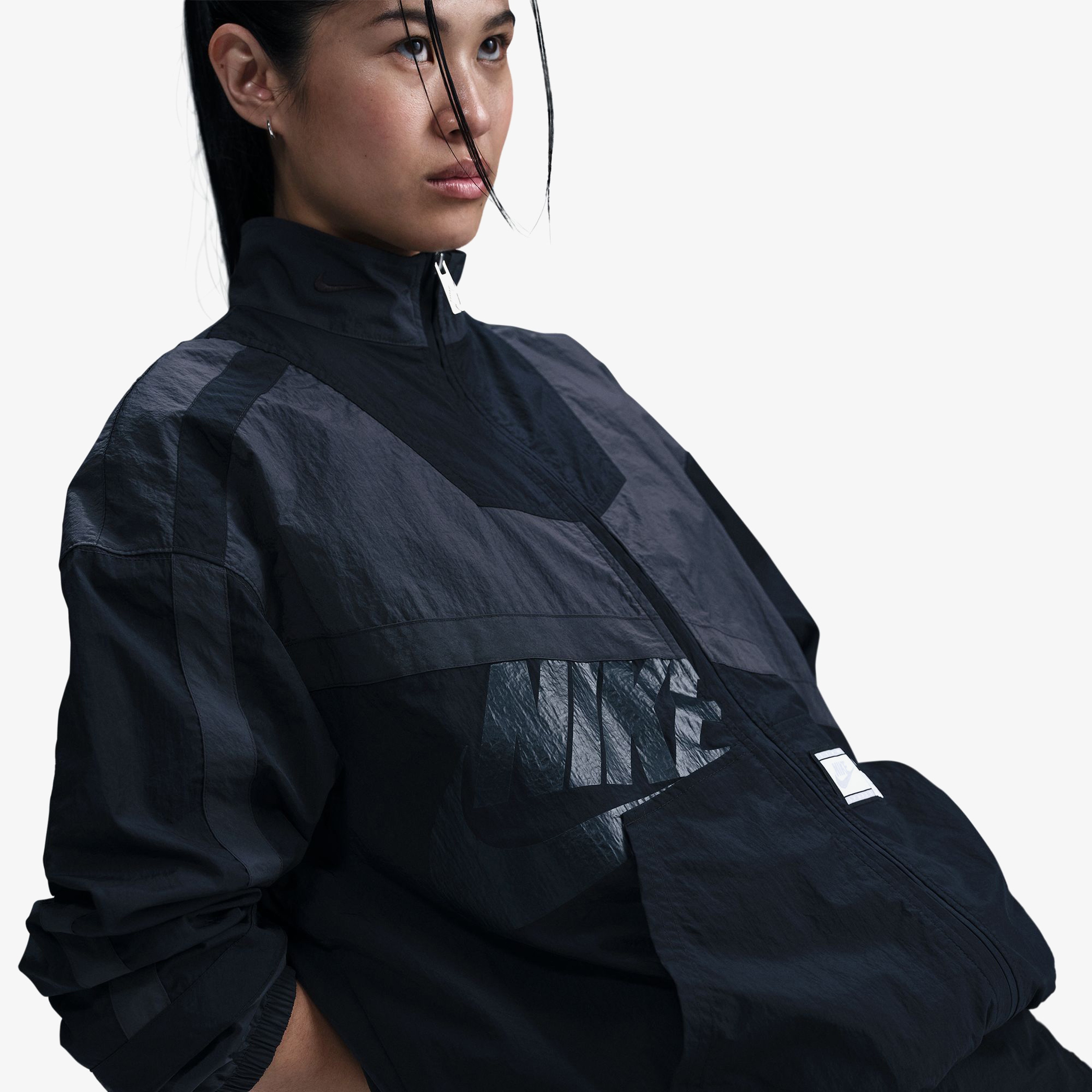 Nike Sportswear Street Woven Kadın Gri Ceket