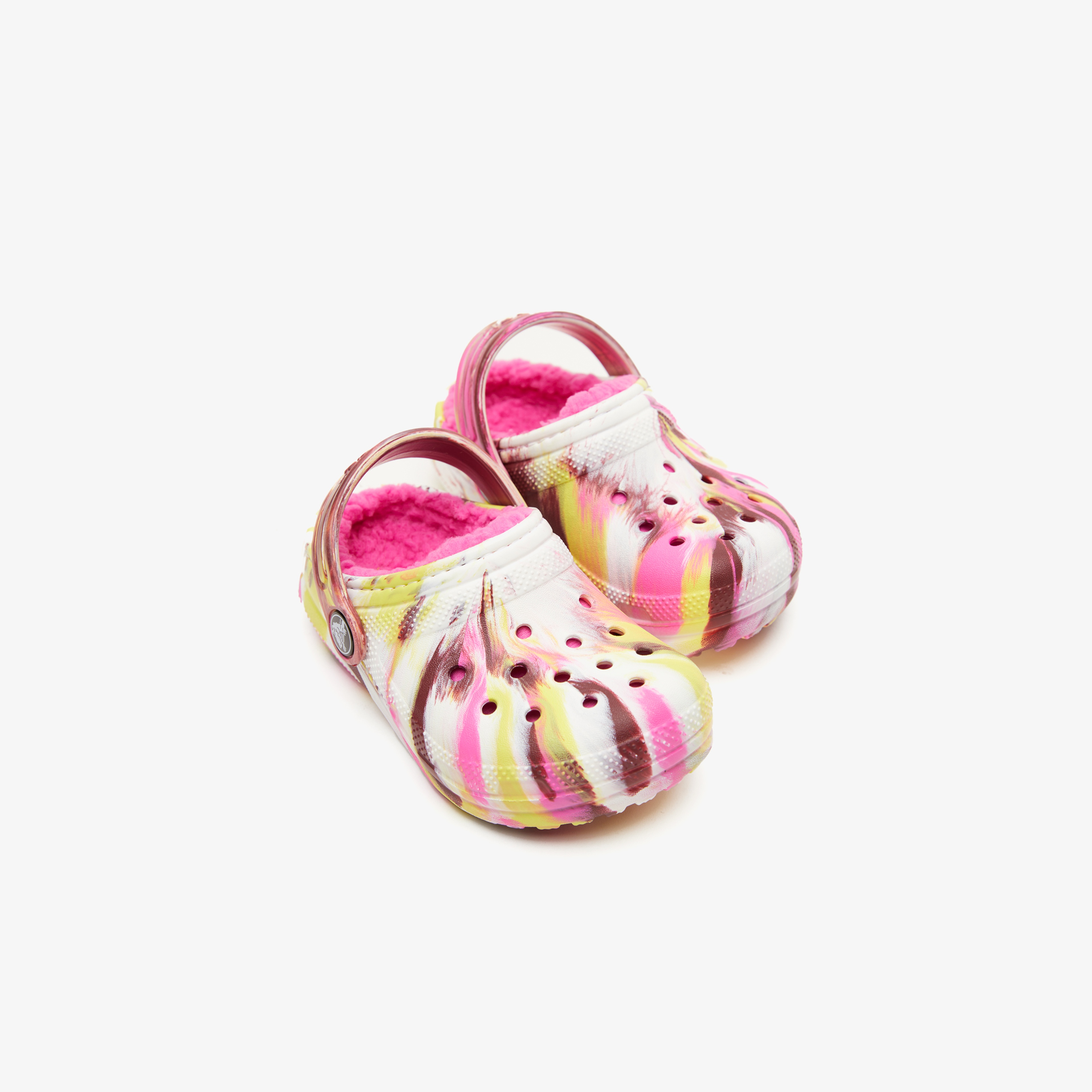 Crocs Classic Lined Marbled Çocuk Renkli Terlik