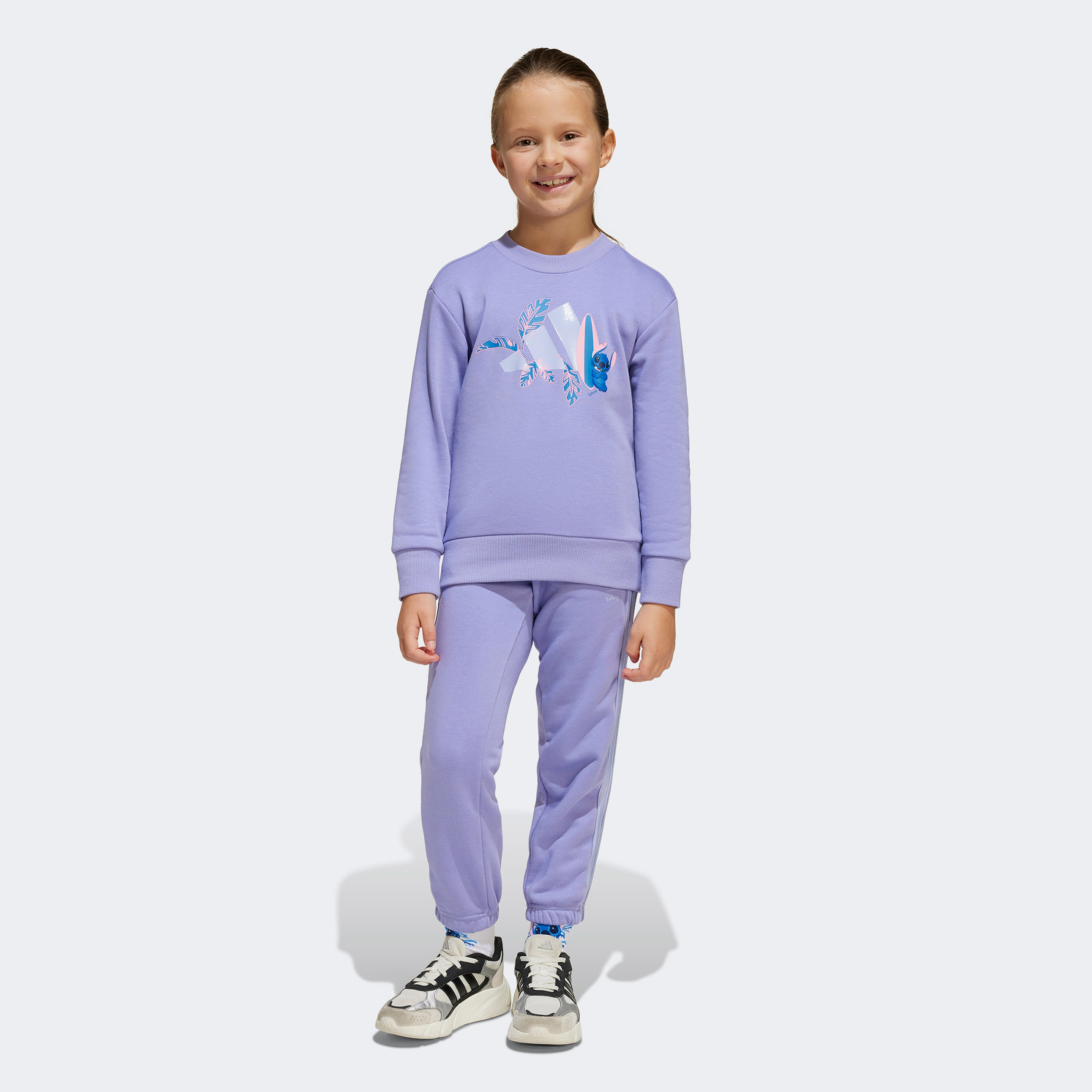 adidas x Disney Lilo & Stitch Çocuk Mor Eşofman Takımı