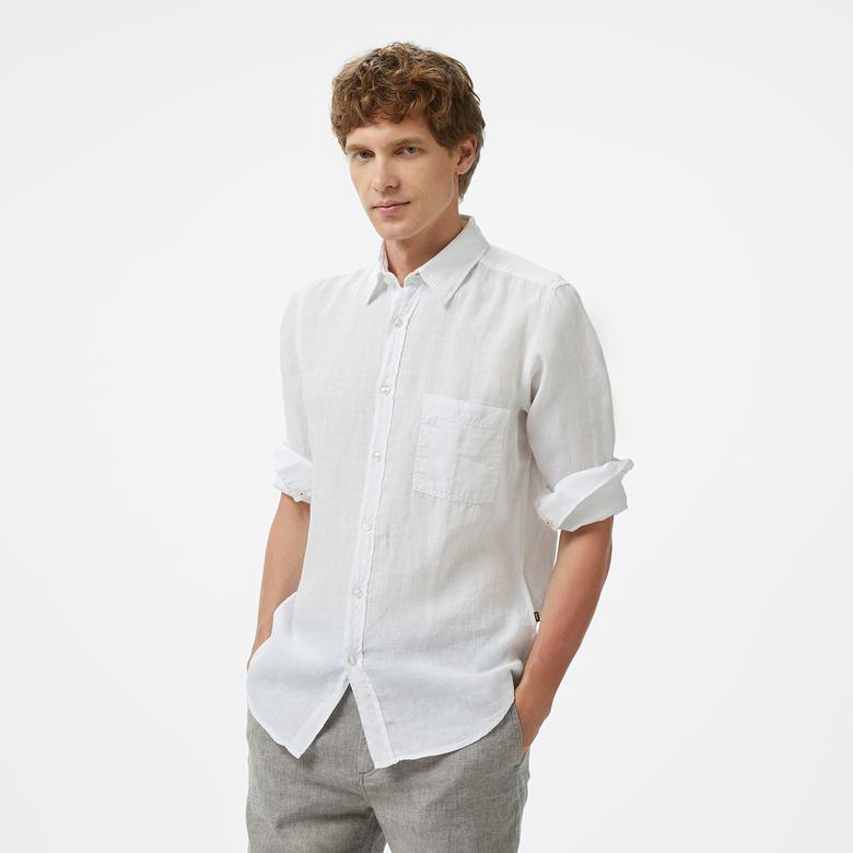BOSS Relegant 6 Erkek Beyaz Gömlek