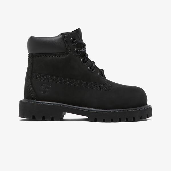 Timberland Premium 6 Inch Lace Up Çocuk Siyah Bot