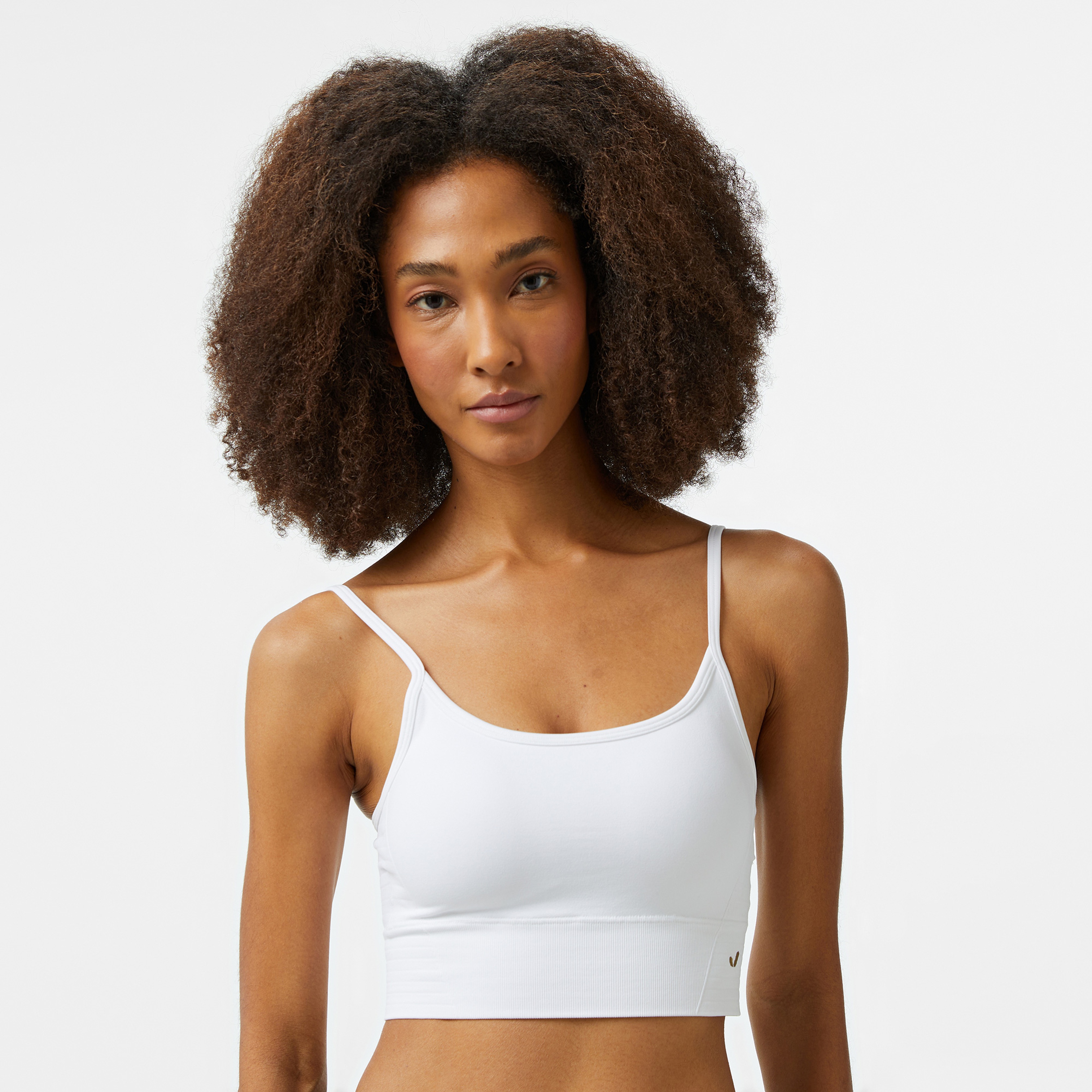 Jerf Gela Ayar Askılı Kadın Beyaz Sport Bra