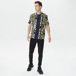 Erkek Regular Fit Bisiklet Yaka Baskılı Siyah T-Shirt