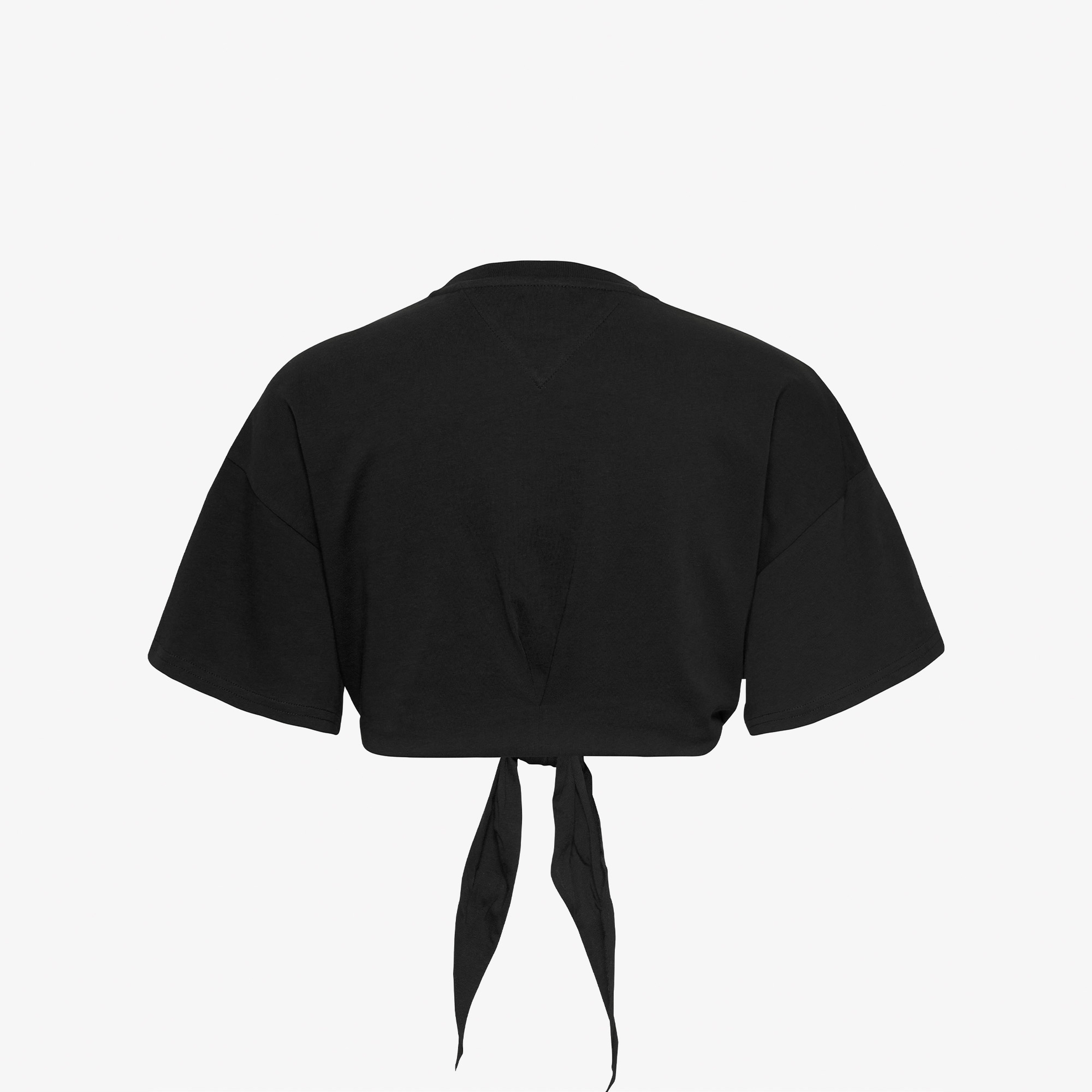 Tommy Jeans Regular Waist Tie Badge Kadın Siyah T-Shirt