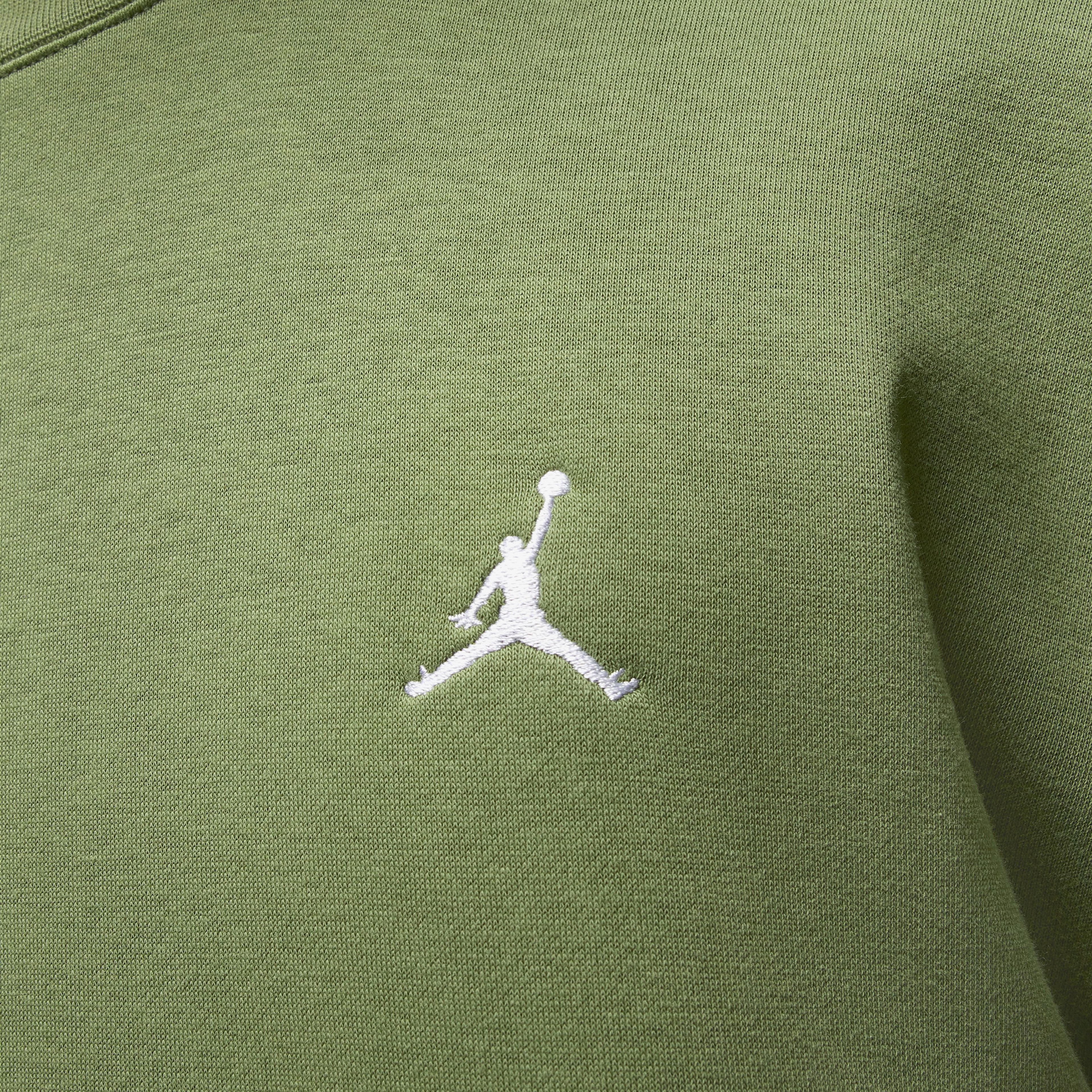 Jordan Essentials Flc Crew Erkek Yeşil Sweatshirt