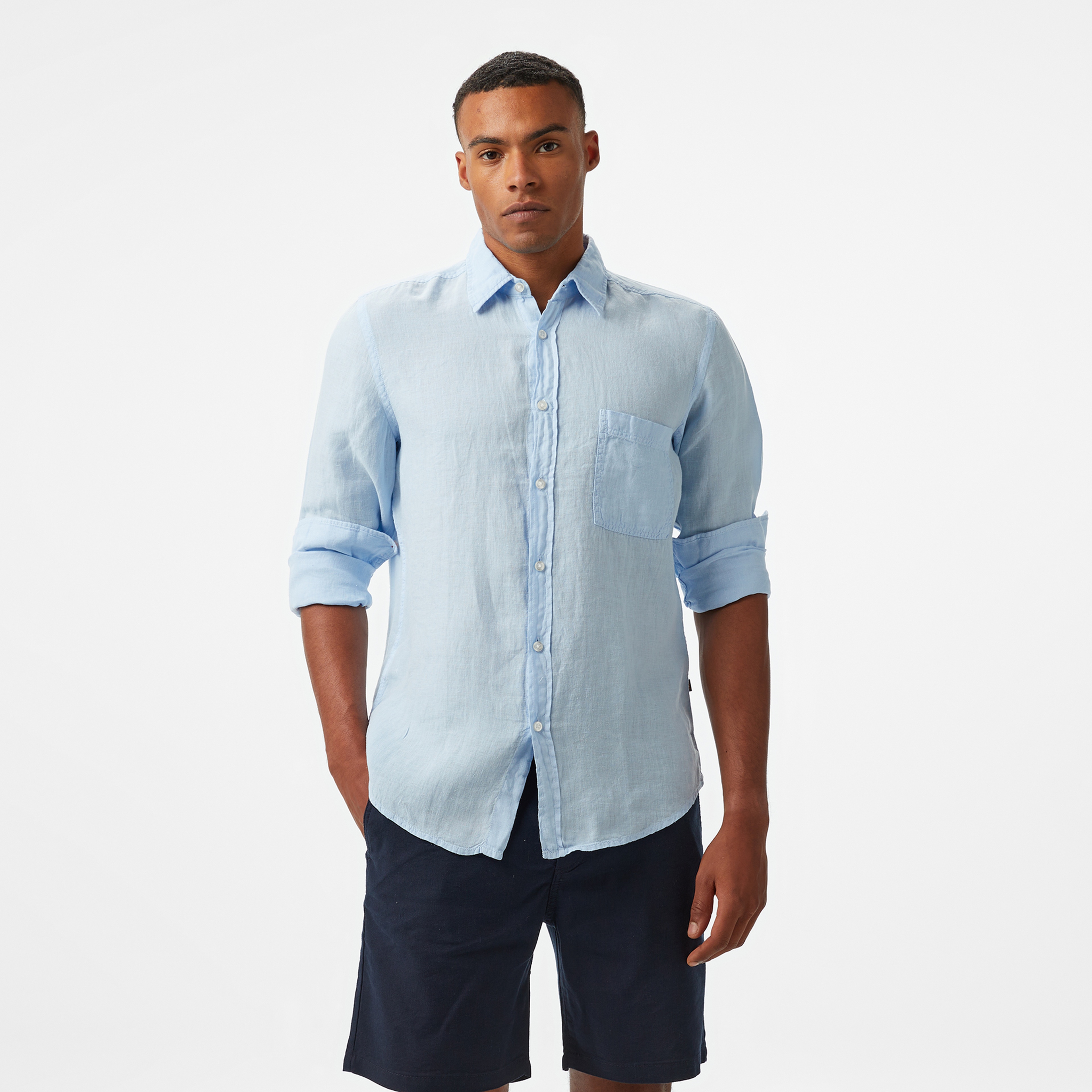 BOSS Relegant 6 Erkek Mavi Gömlek