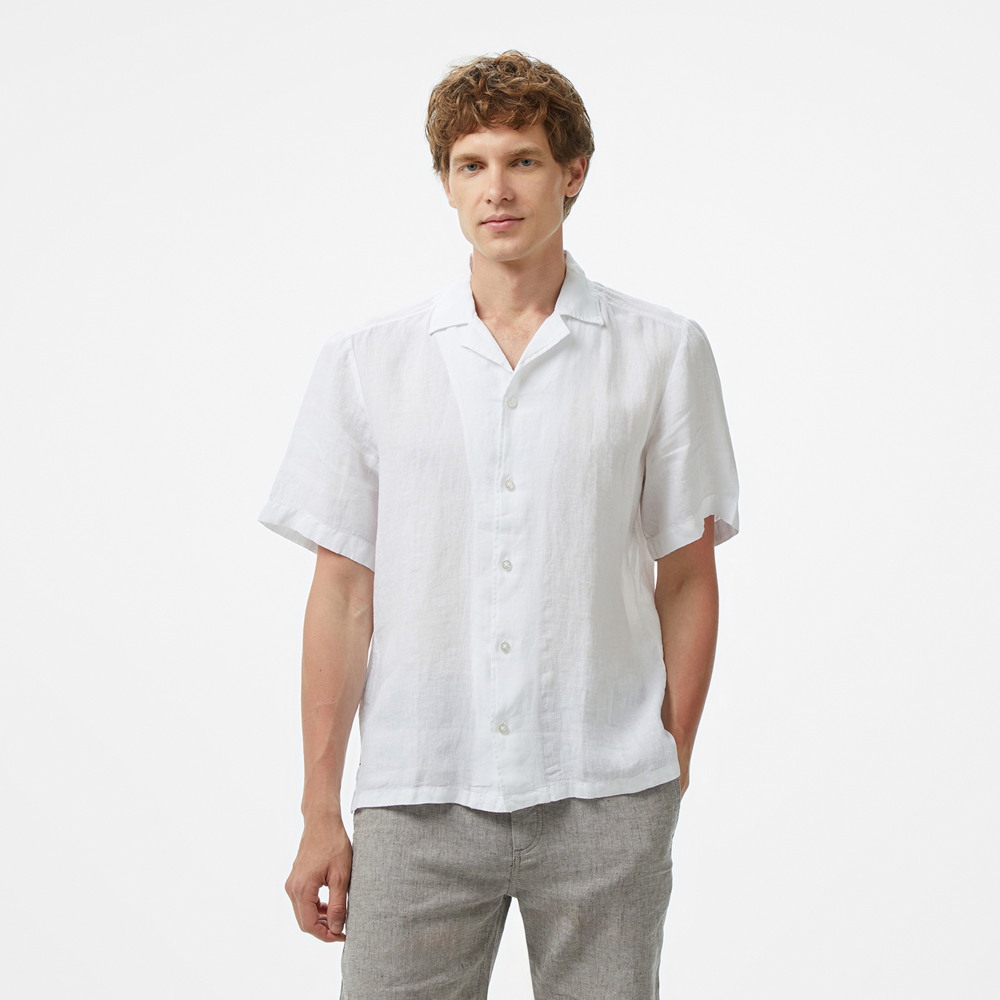 BOSS Rayer Erkek Beyaz Gömlek