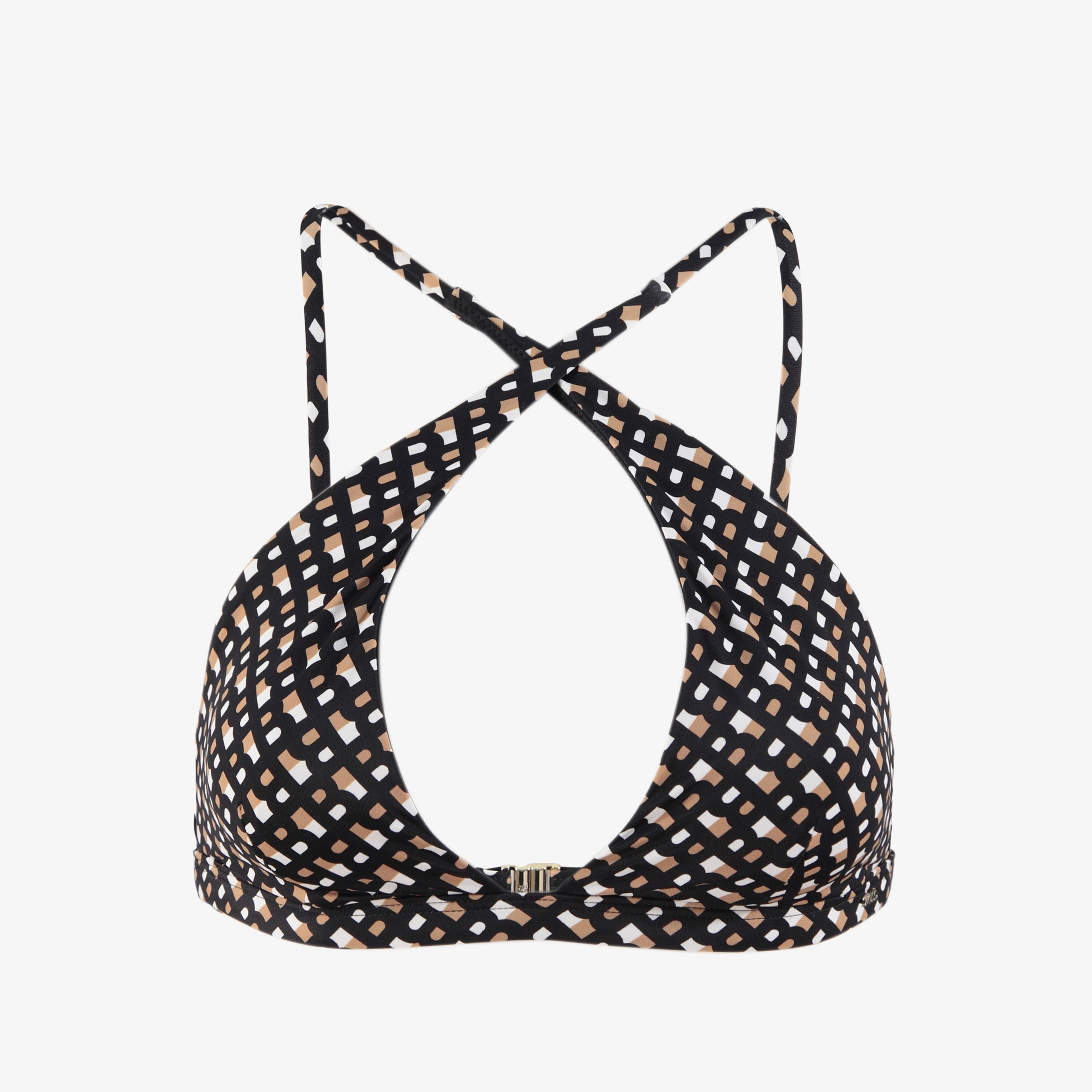 Boss Bb Monogram Trıangle Kadın Siyah Bikini Üstü