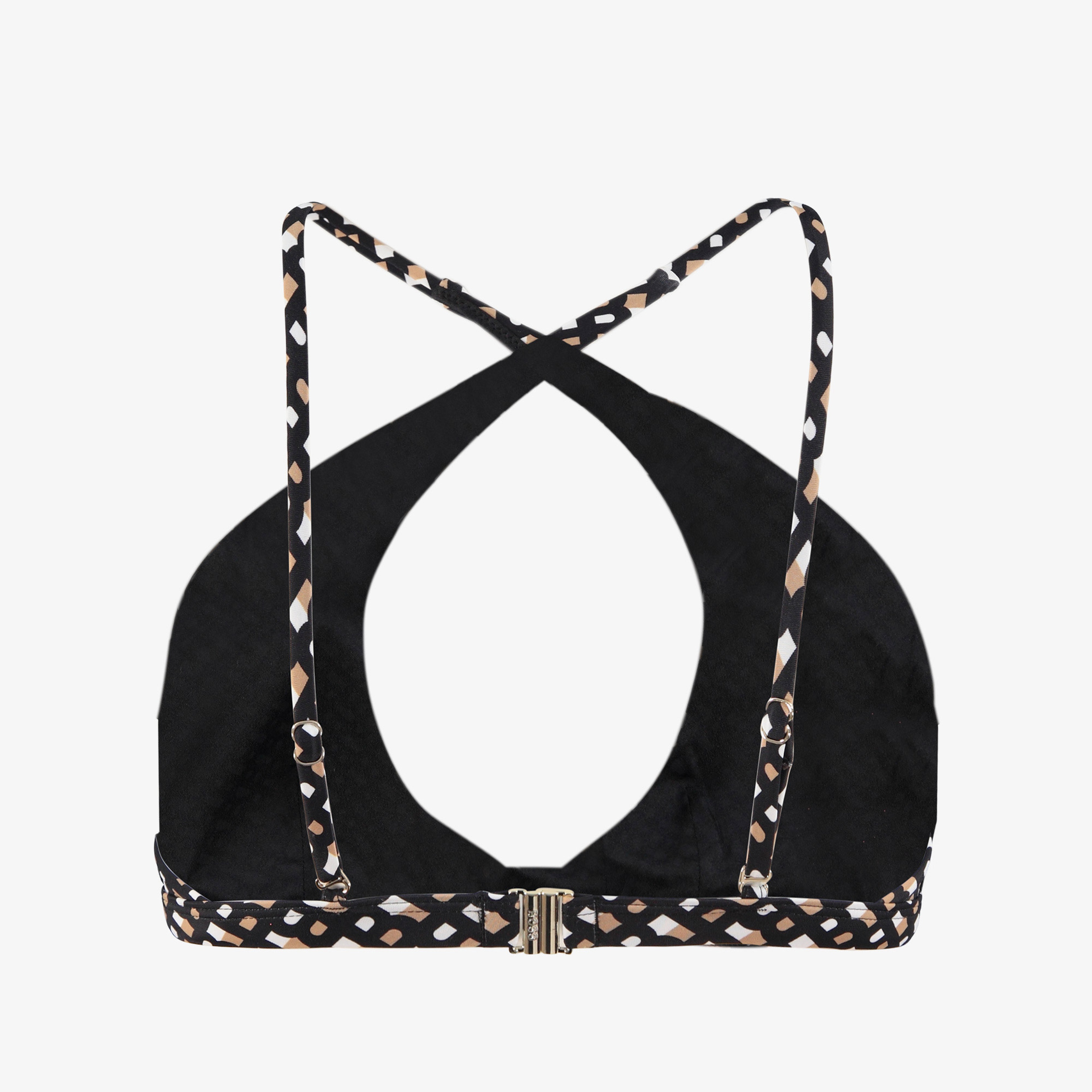 Boss Bb Monogram Trıangle Kadın Siyah Bikini Üstü