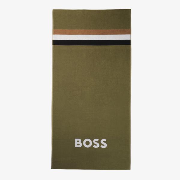 Boss Louis Towel Erkek Haki Plaj Havlusu