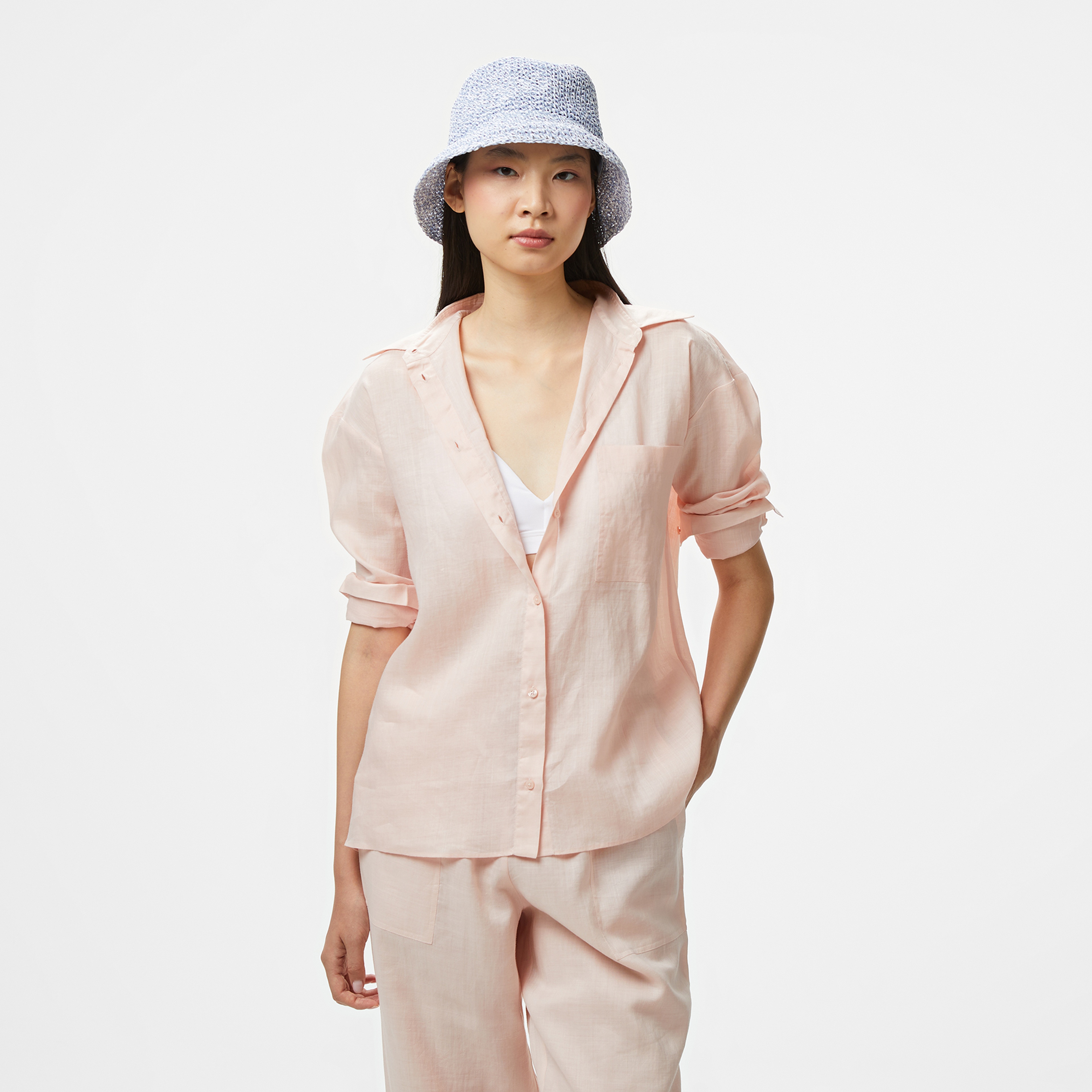 BOSS Bostija Kadın Pembe Gömlek