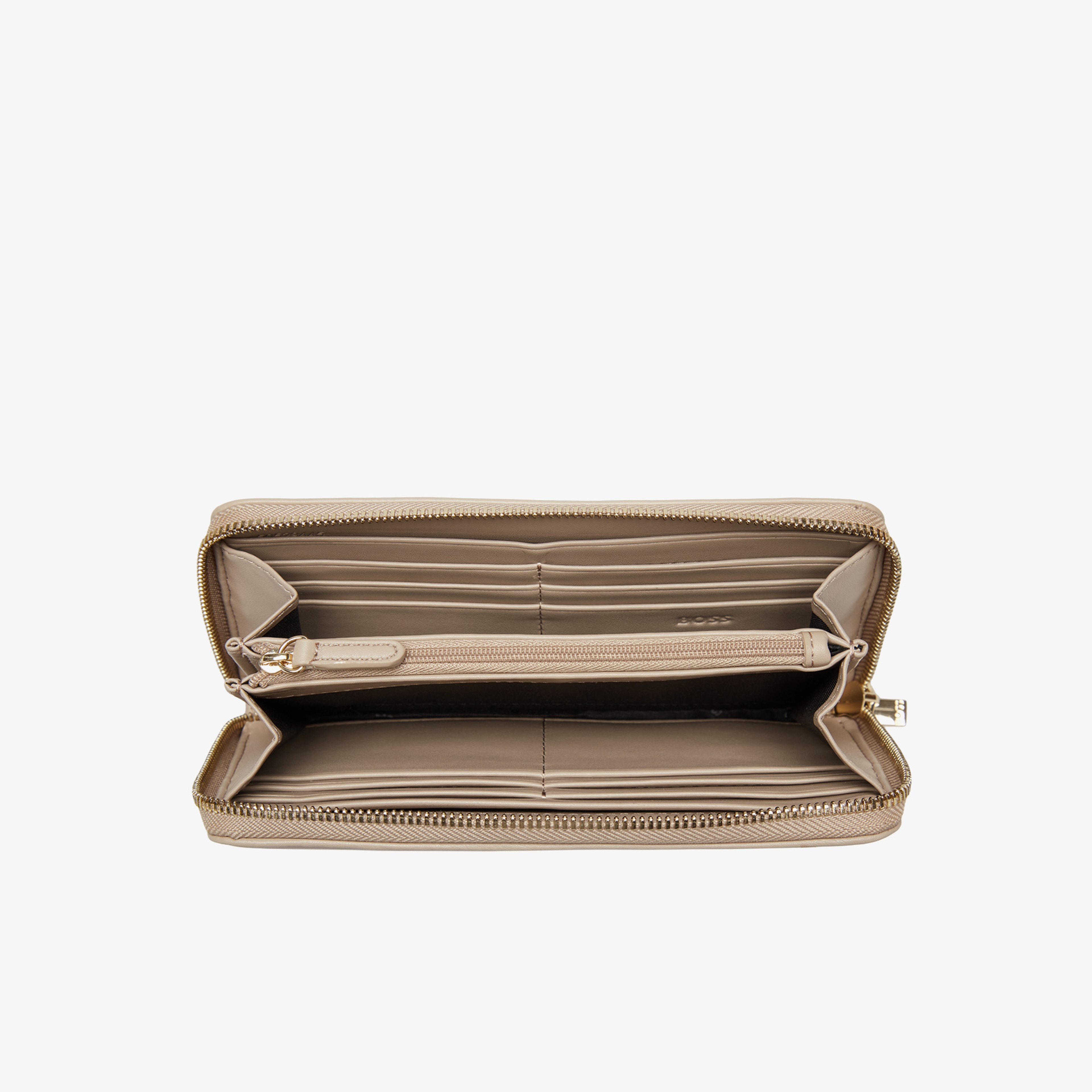 Boss B İcon Zip Around Kadın Bej Cüzdan