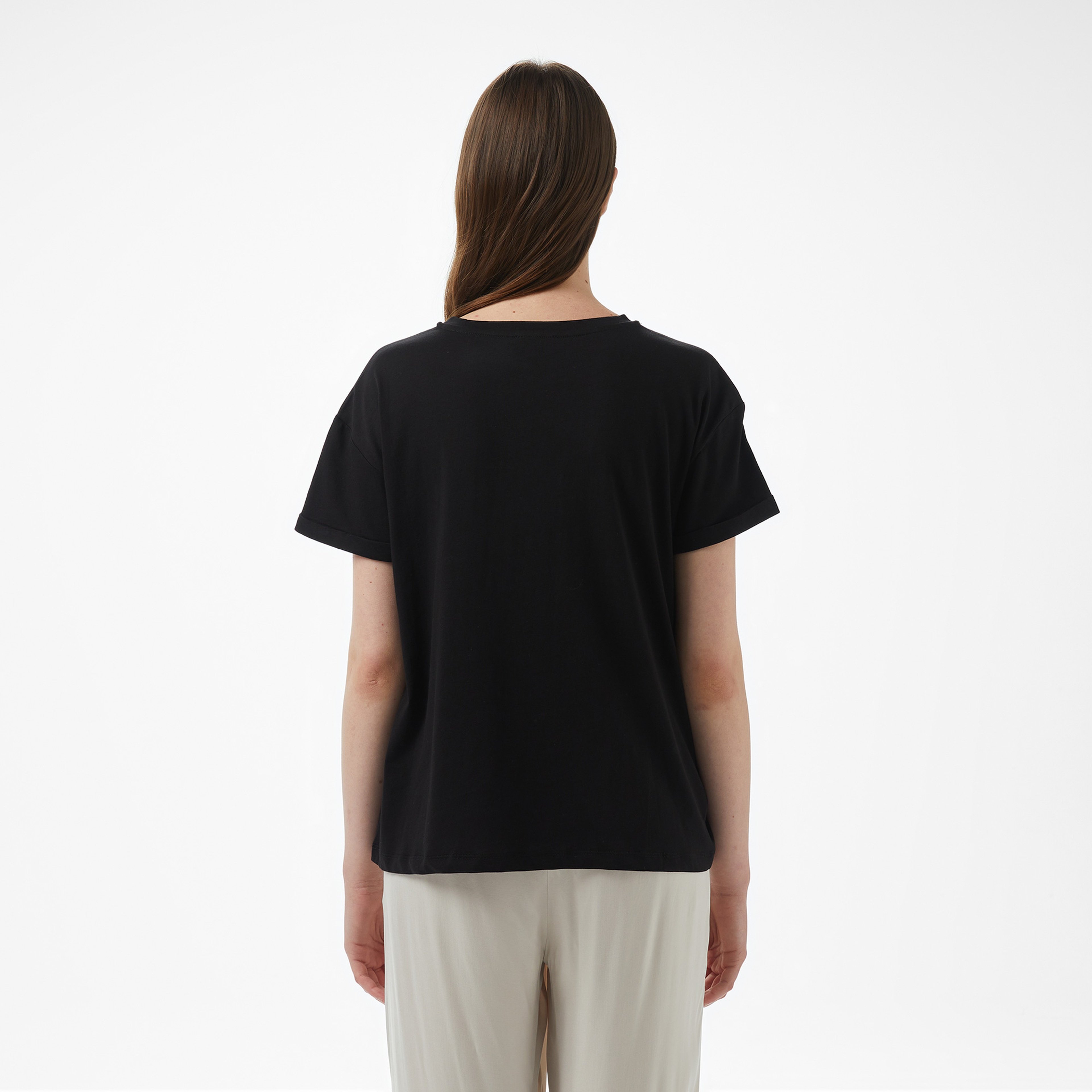 Liu Jo Kadın Siyah T-Shirt