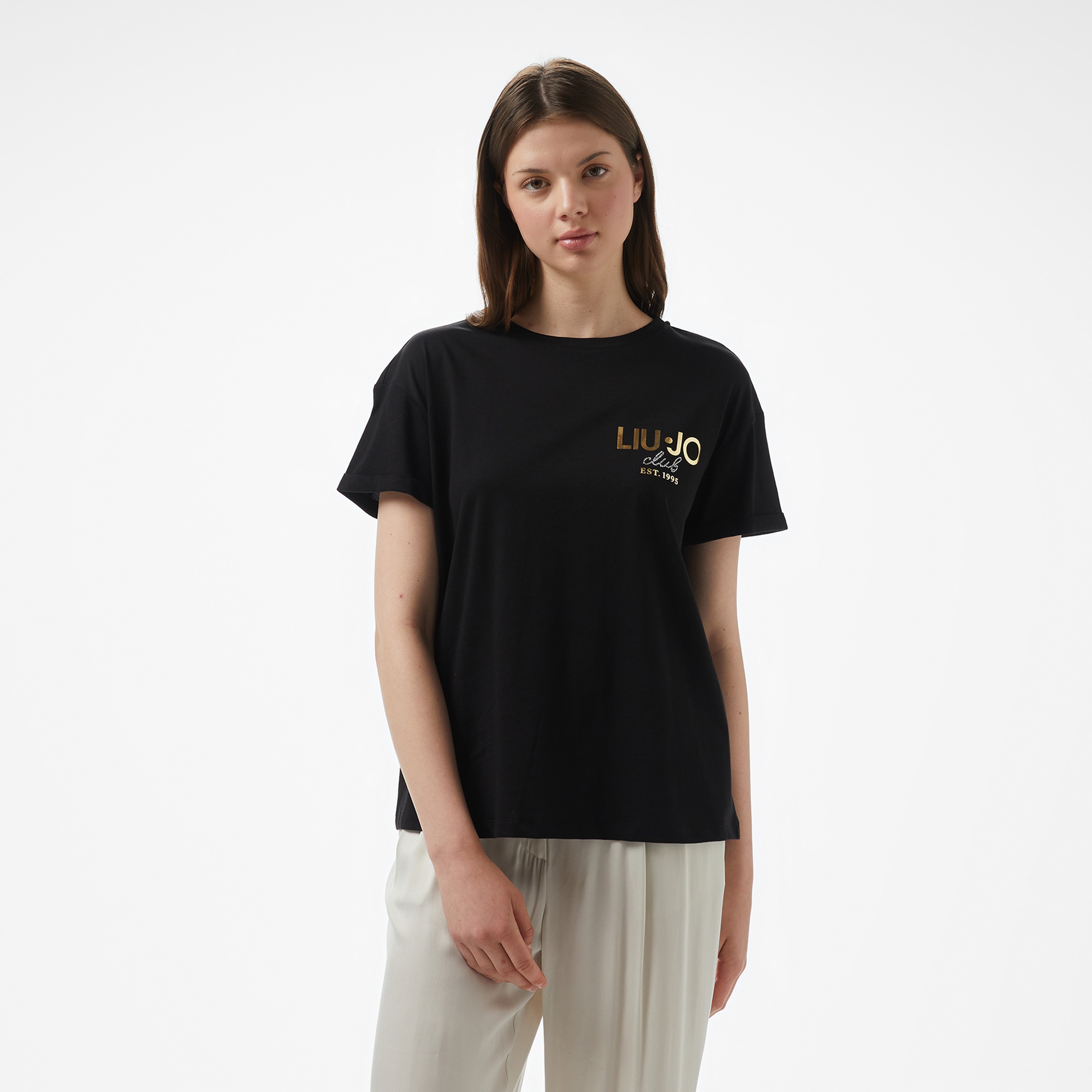 Liu Jo Kadın Siyah T-Shirt