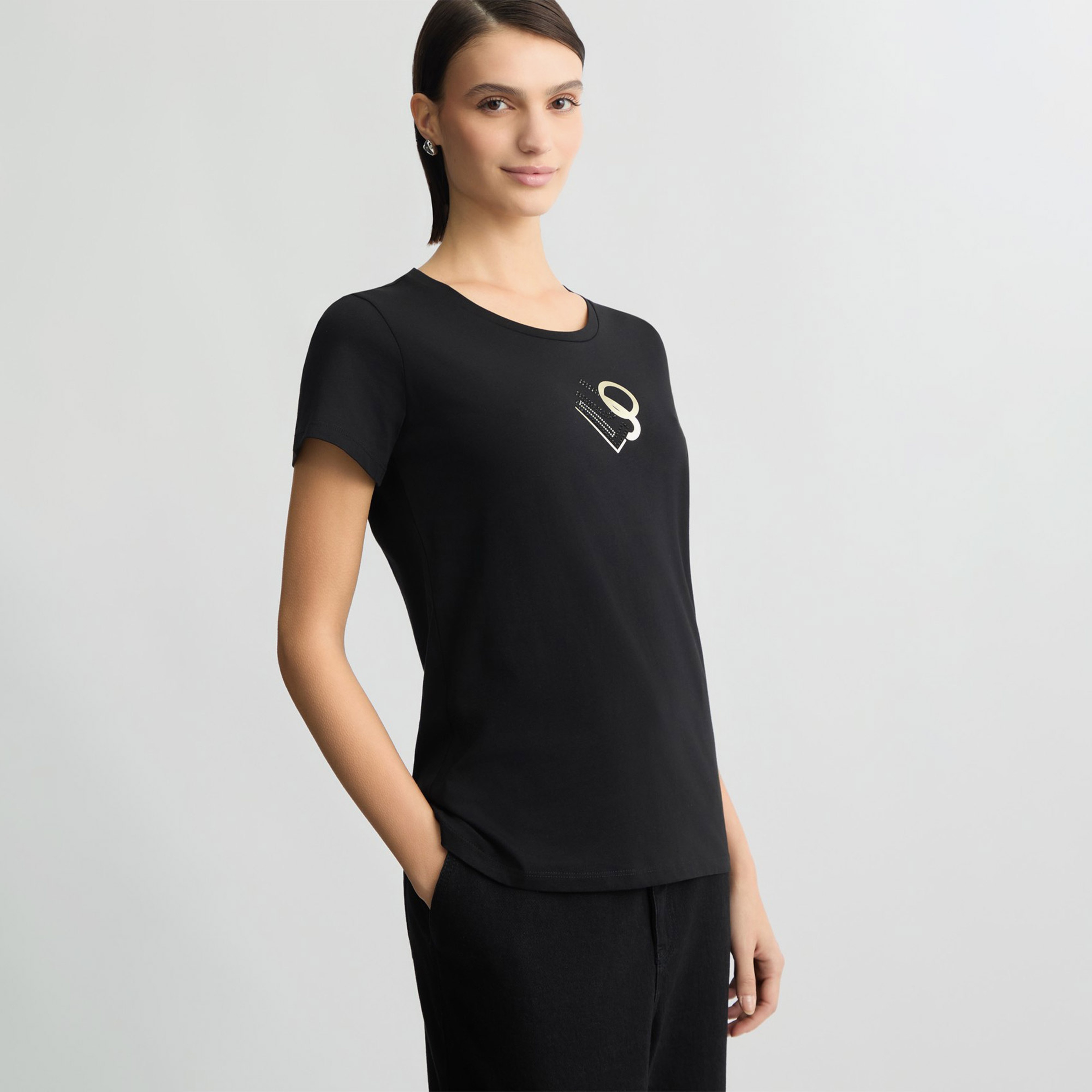 Liu Jo Kadın Siyah T-Shirt