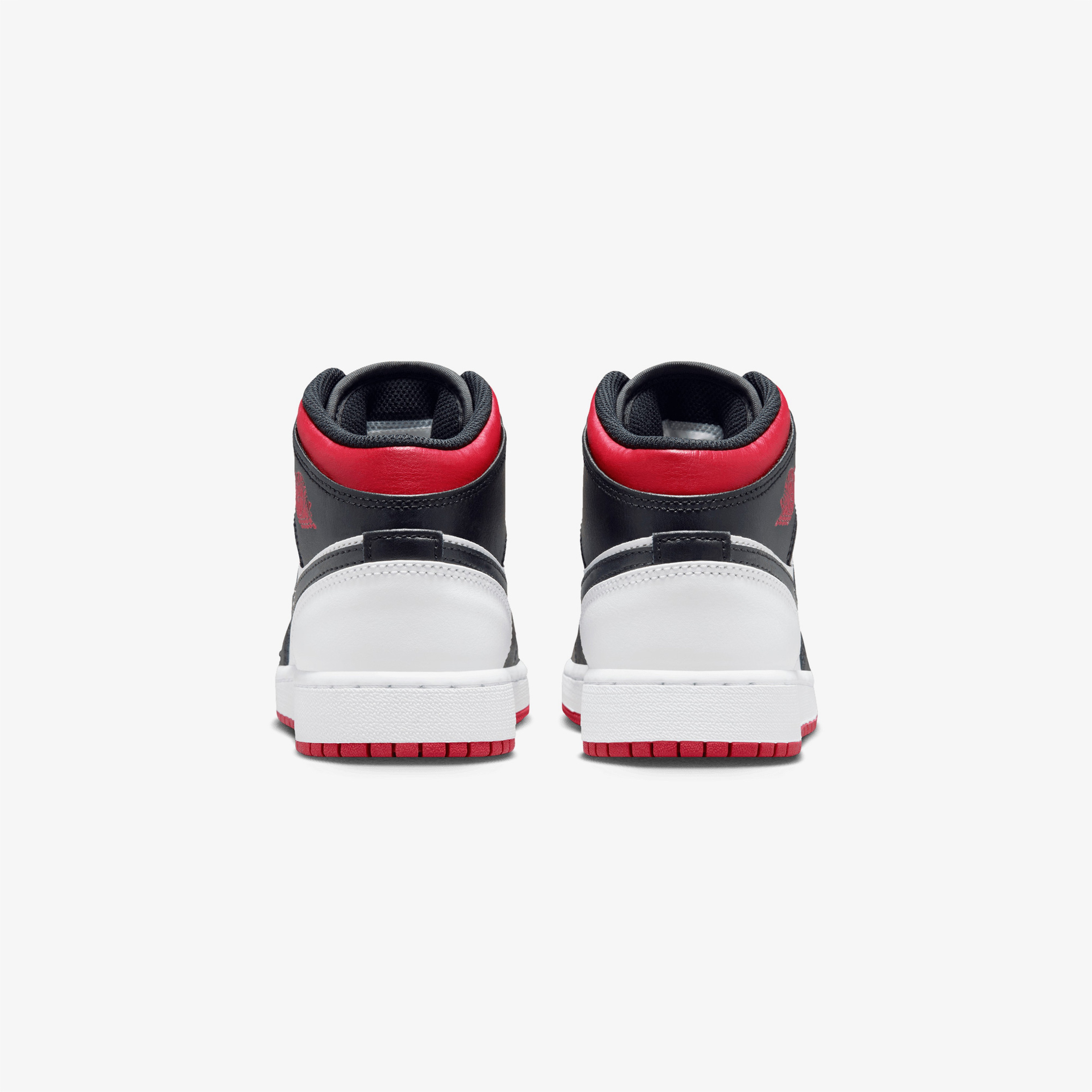 Jordan Air 1 Mid Kadın Beyaz/Siyah/Kırmızı Sneaker