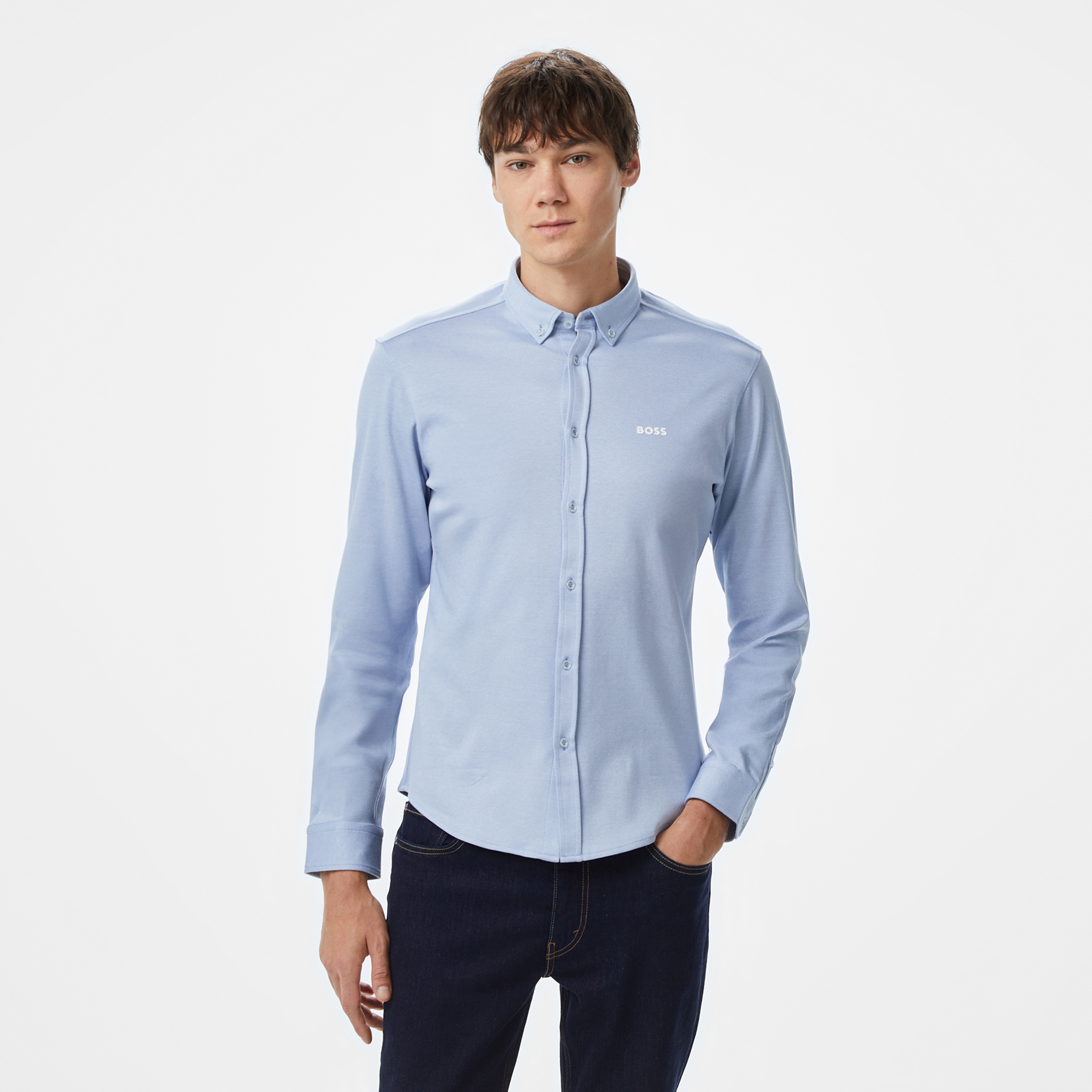 Boss Motion Erkek Mavi Gömlek
