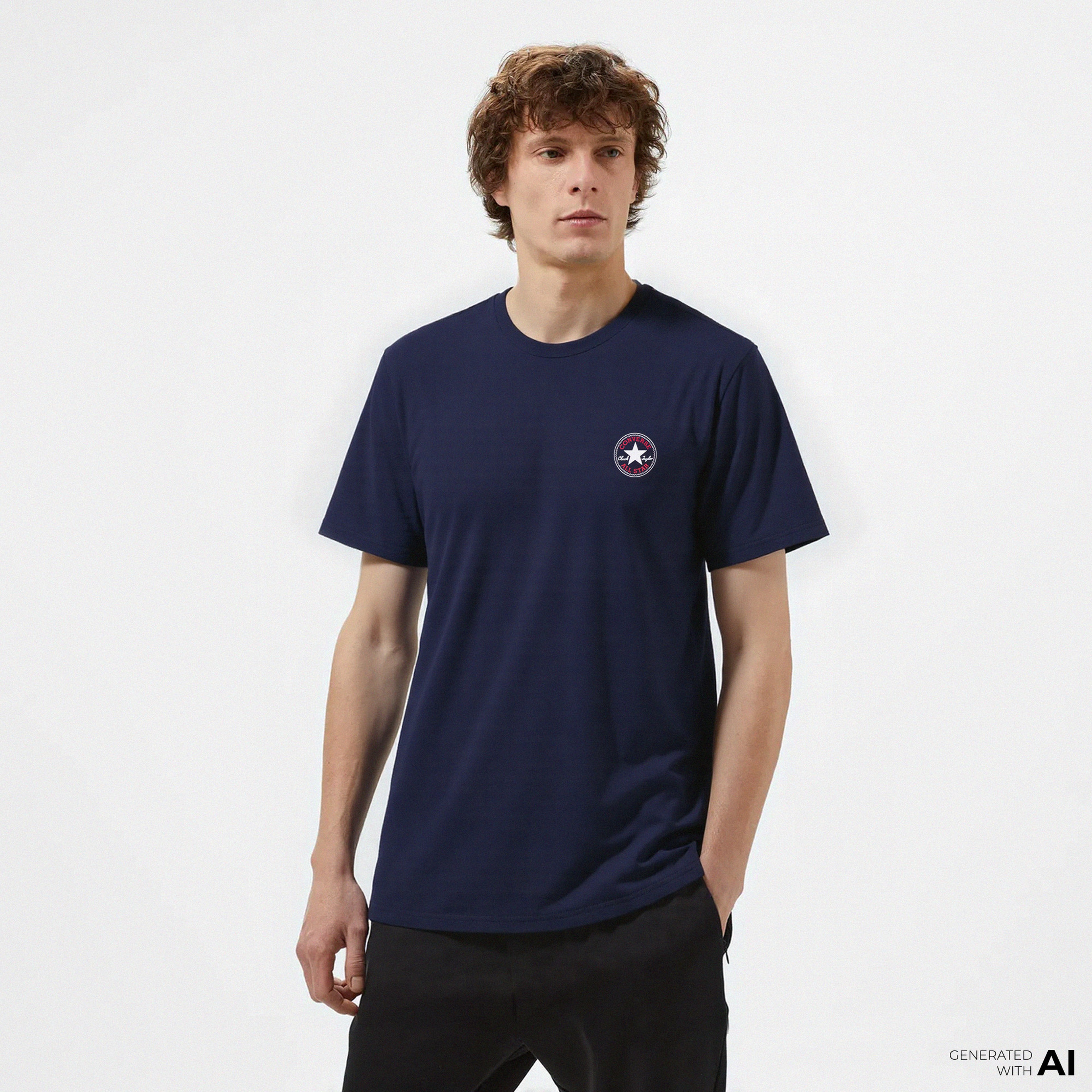 Converse Go-To Mini Patch Unisex Siyah T-Shirt