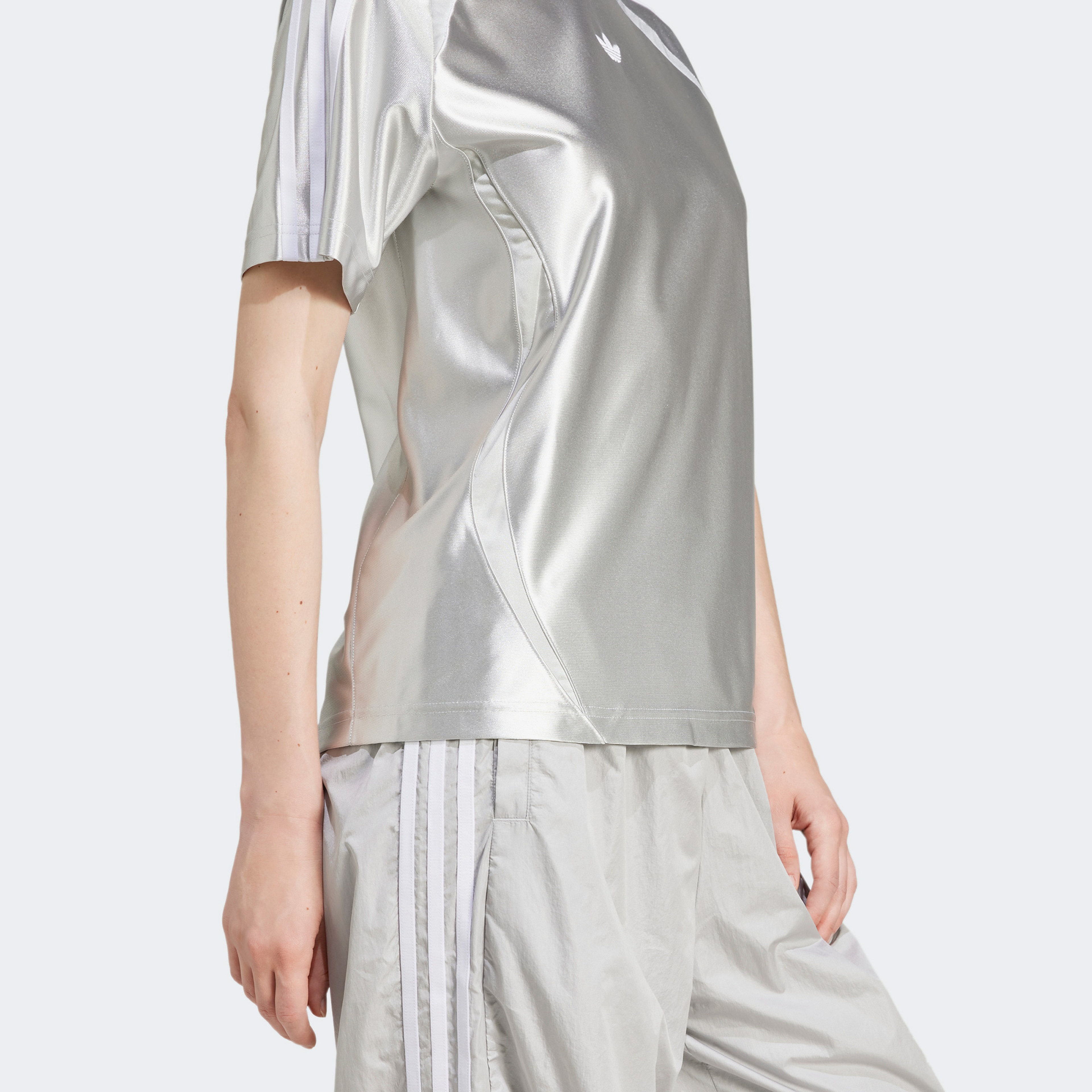 adidas Adicolor Teamgeist Kadın Gri T-Shirt