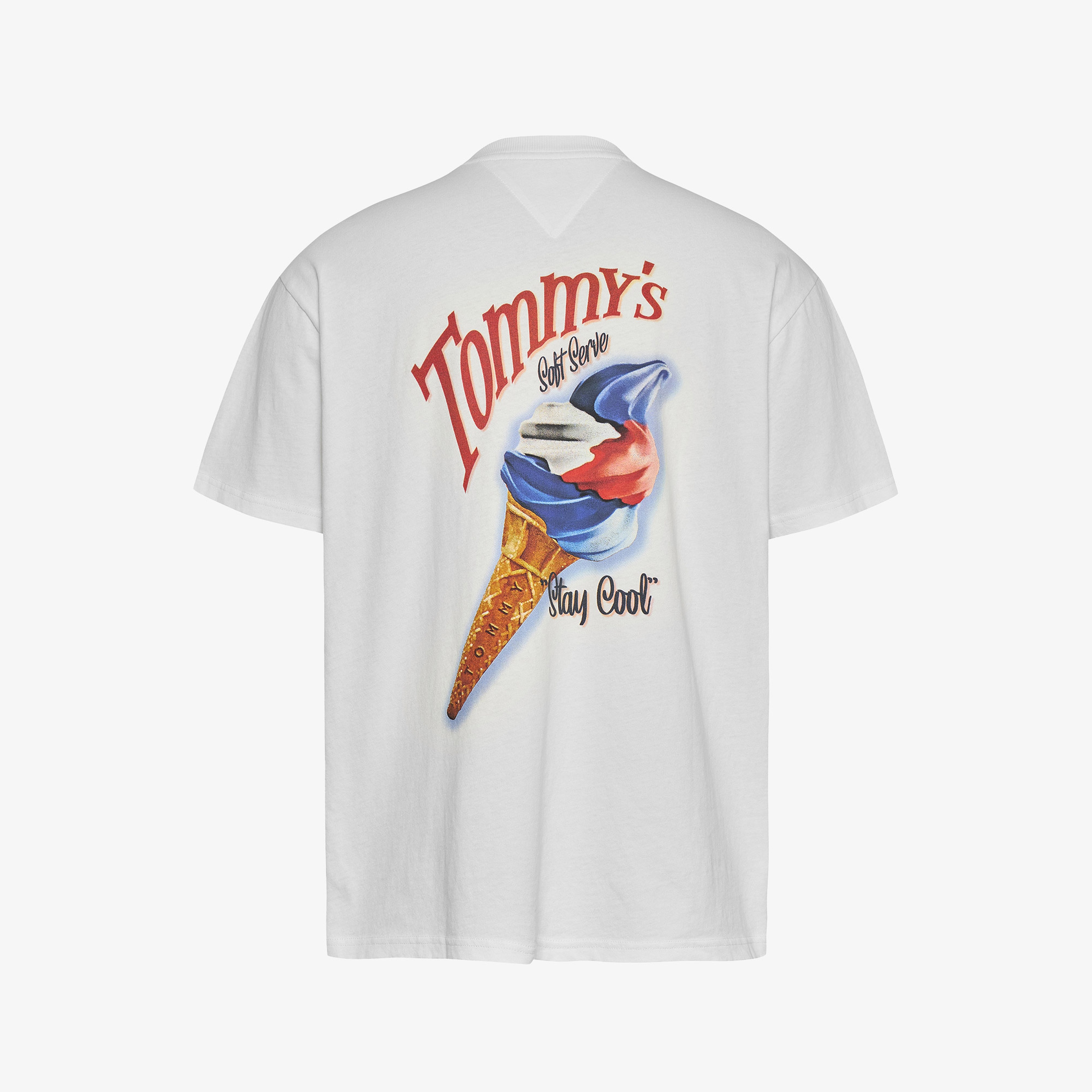 Tommy Jeans Rlx Novelty 2 Gmd Erkek Beyaz T-Shirt
