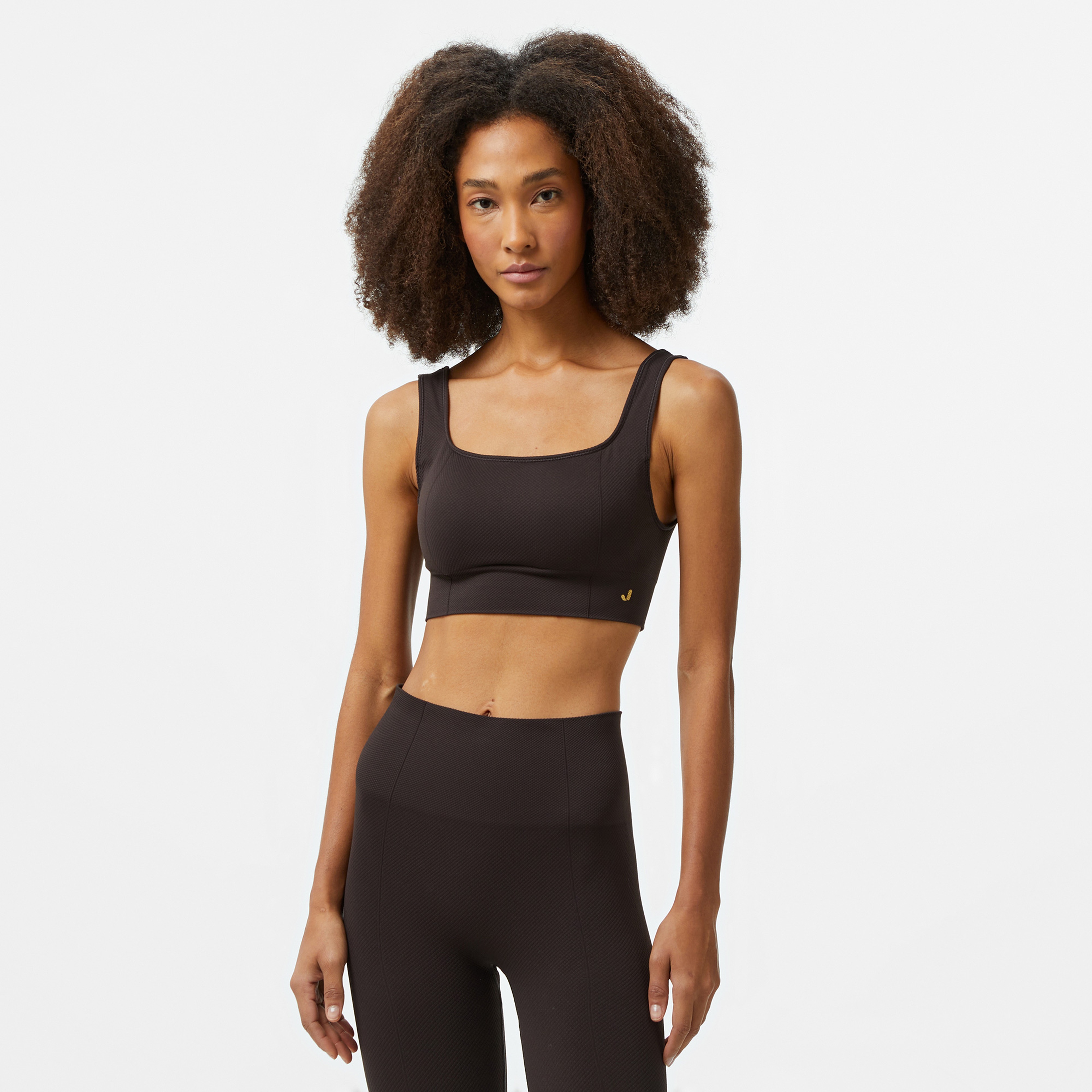 Jerf Holly Petek Desenli Kadın Kahverengi Bra