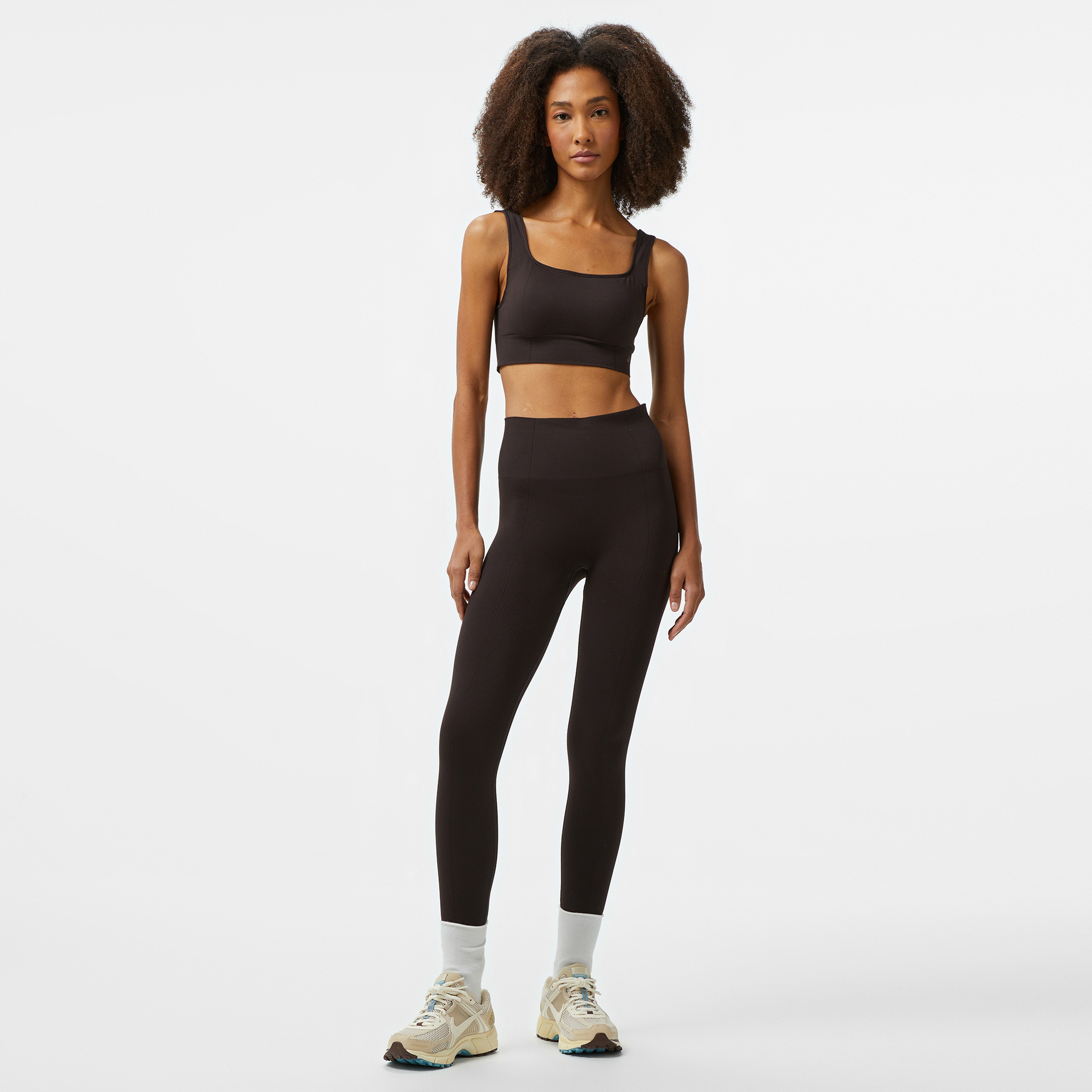 Jerf Holly Petek Desenli Kadın Kahverengi Bra