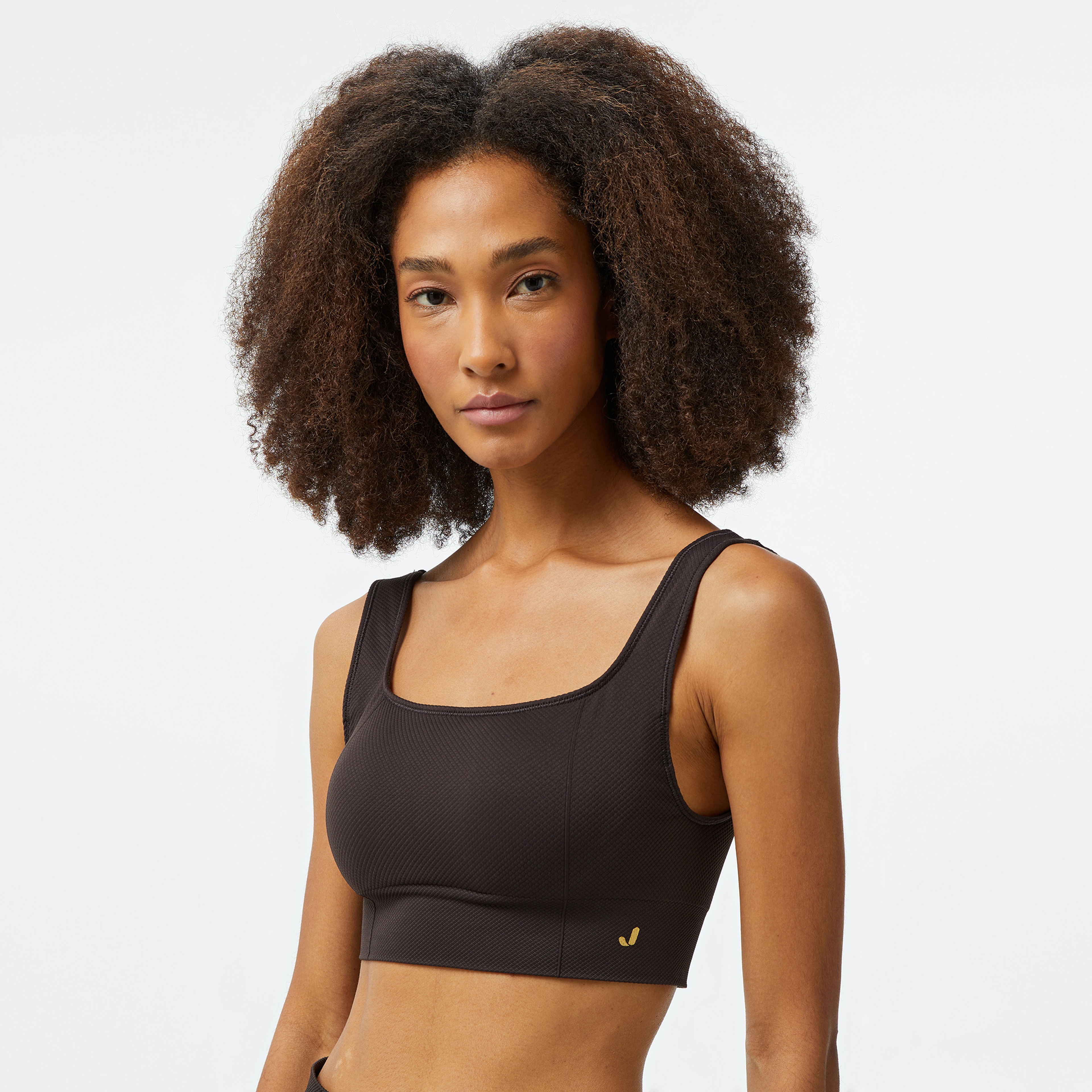 Jerf Holly Petek Desenli Kadın Kahverengi Bra