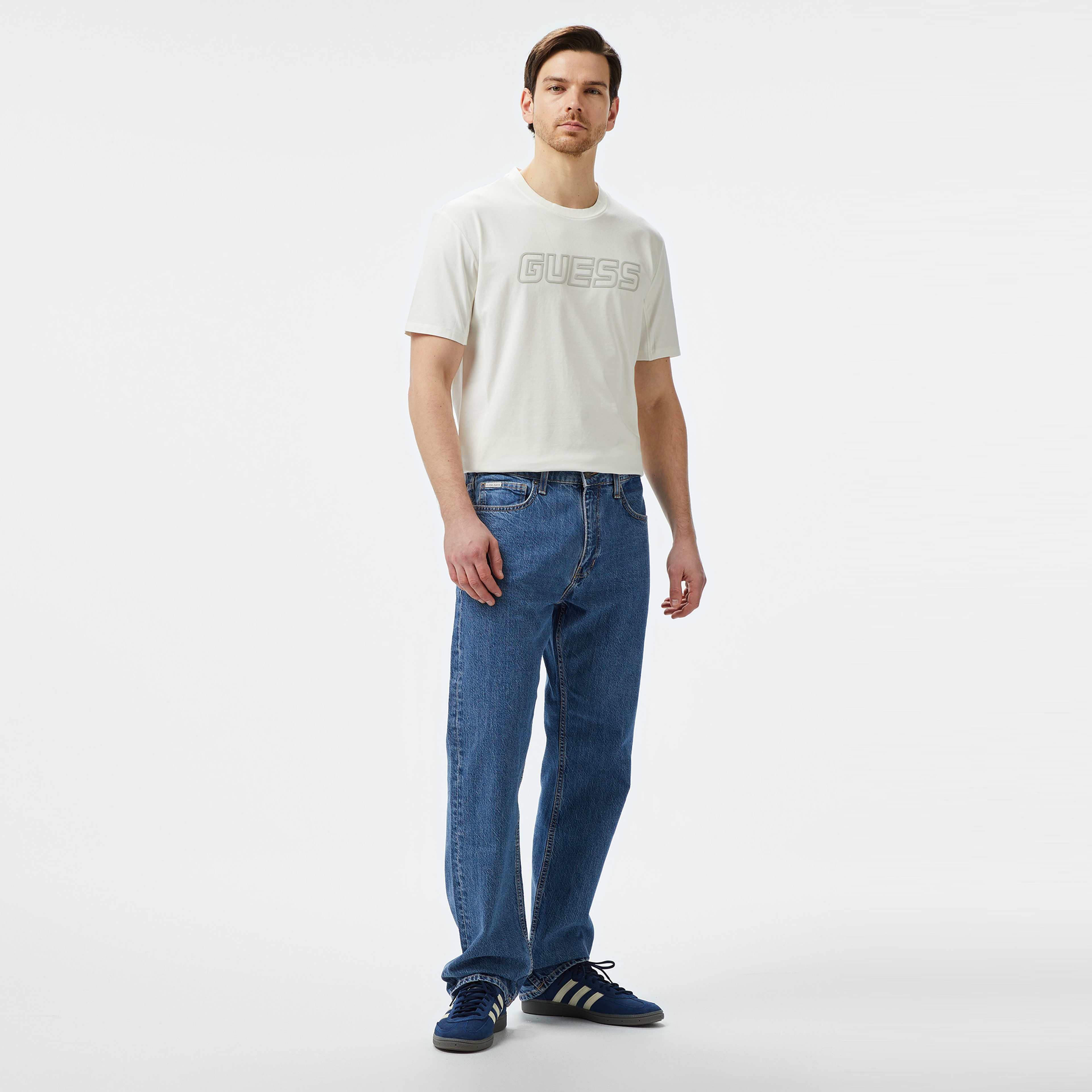 Guess Erkek Beyaz T-Shirt