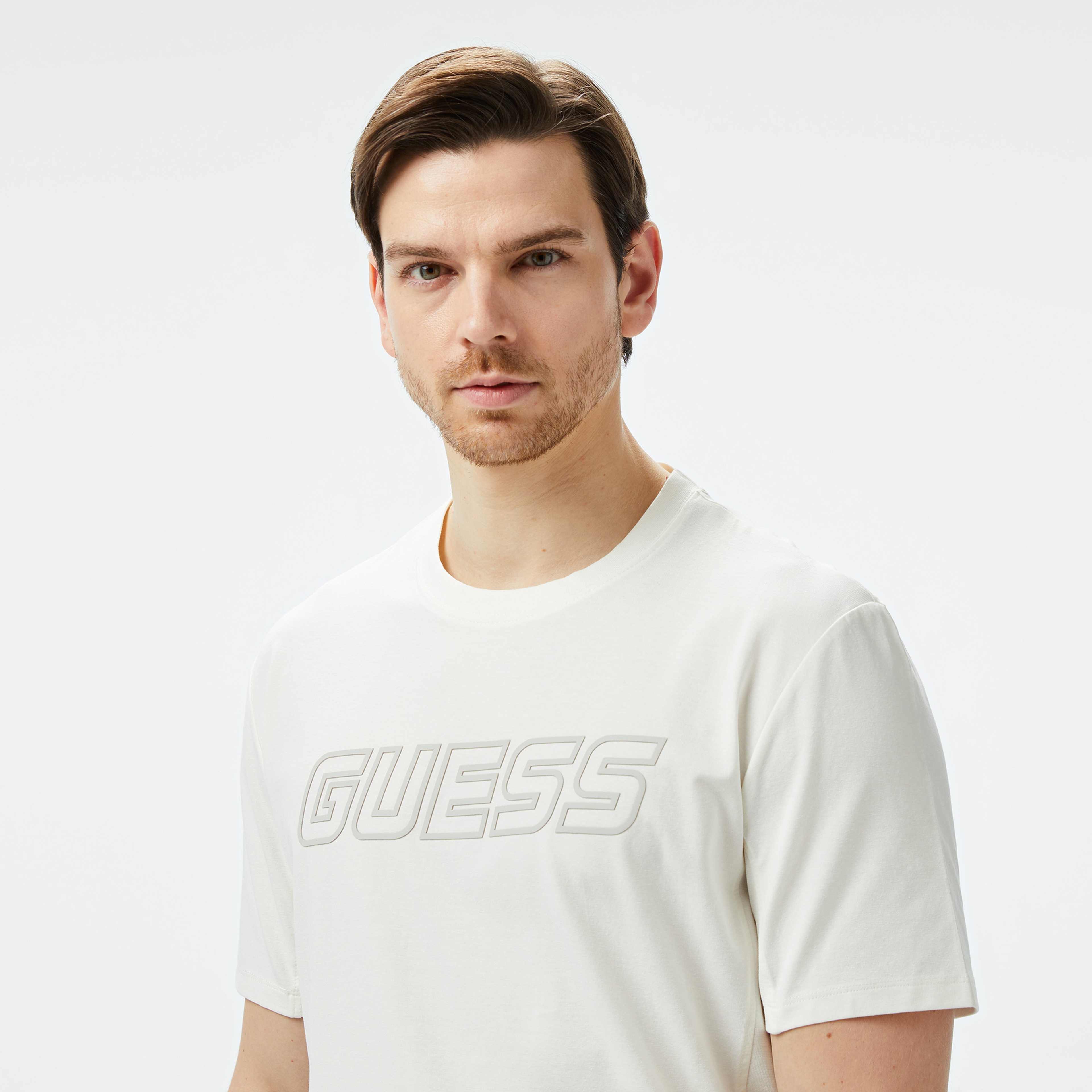 Guess Erkek Beyaz T-Shirt