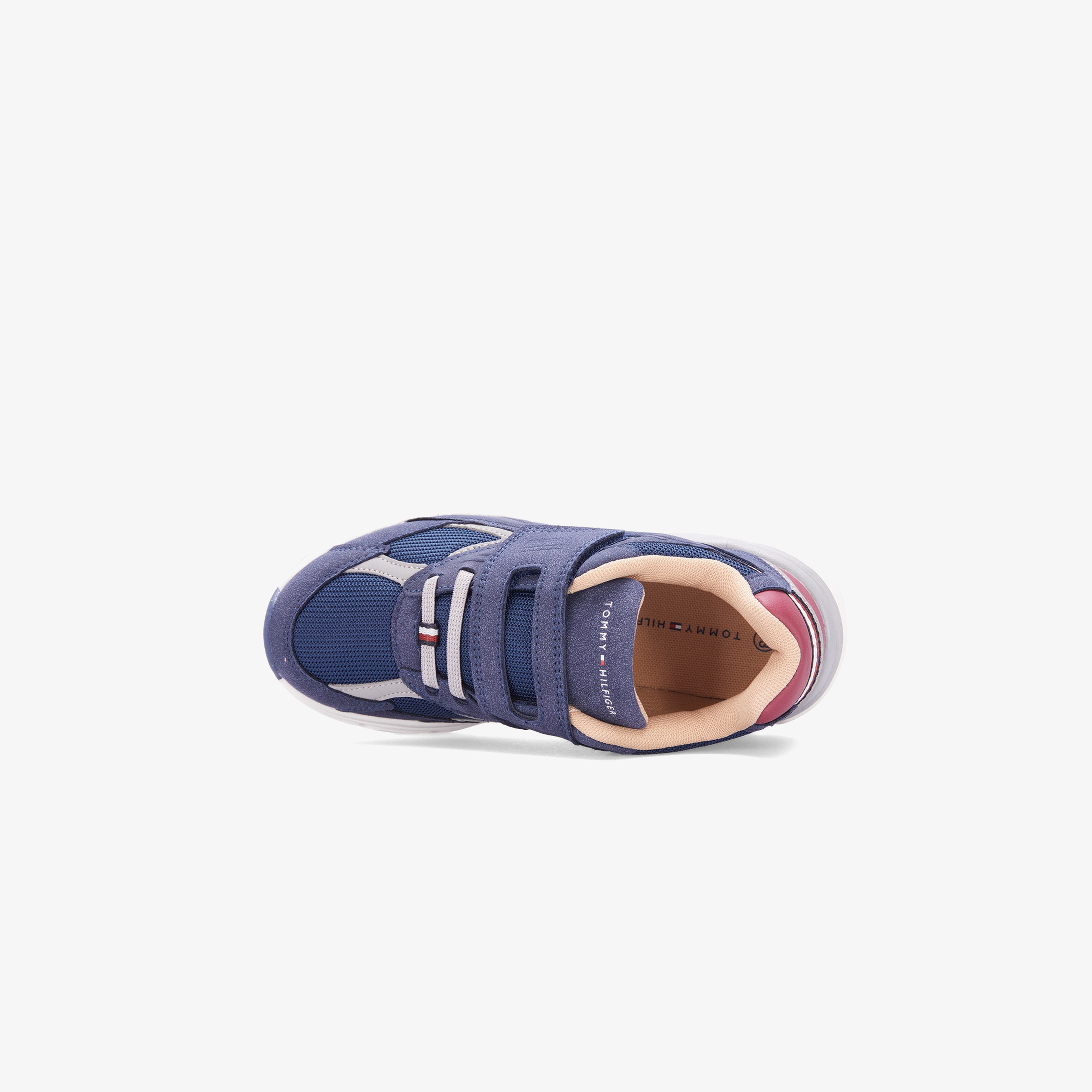 Tommy Hilfiger Flag Low Cut Lace Up Velcro Çocuk Mavi Sneaker