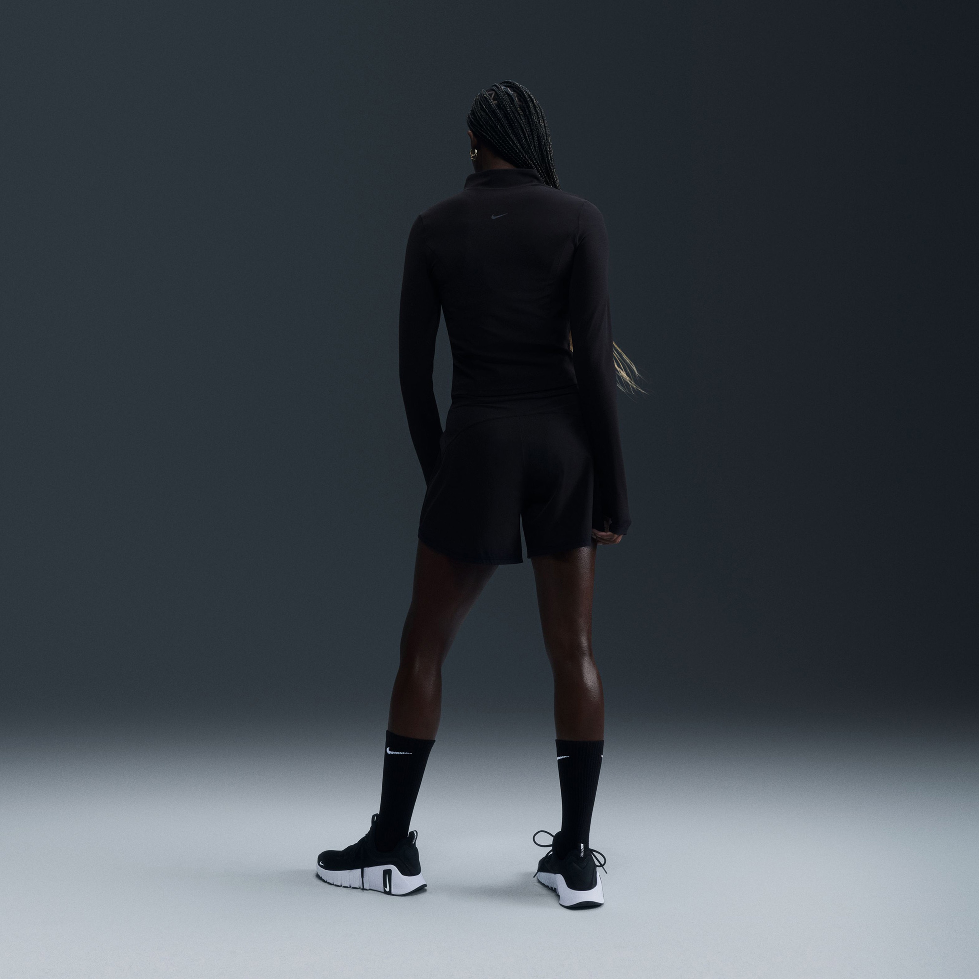 Nike Dri-Fit Zenvy Kadın Siyah Uzun Kollu T-Shirt