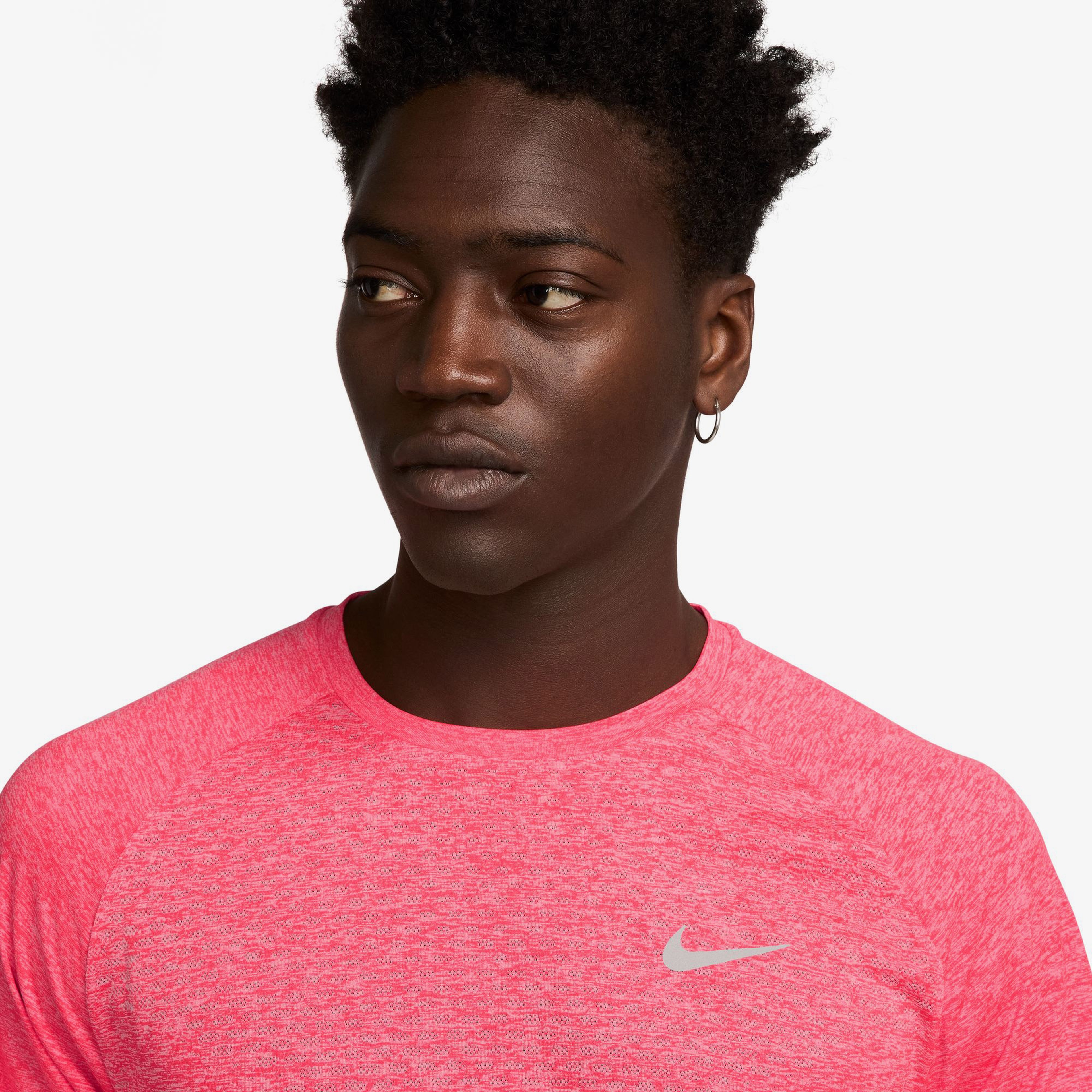 Nike Stride Erkek Pembe Koşu T-Shirt