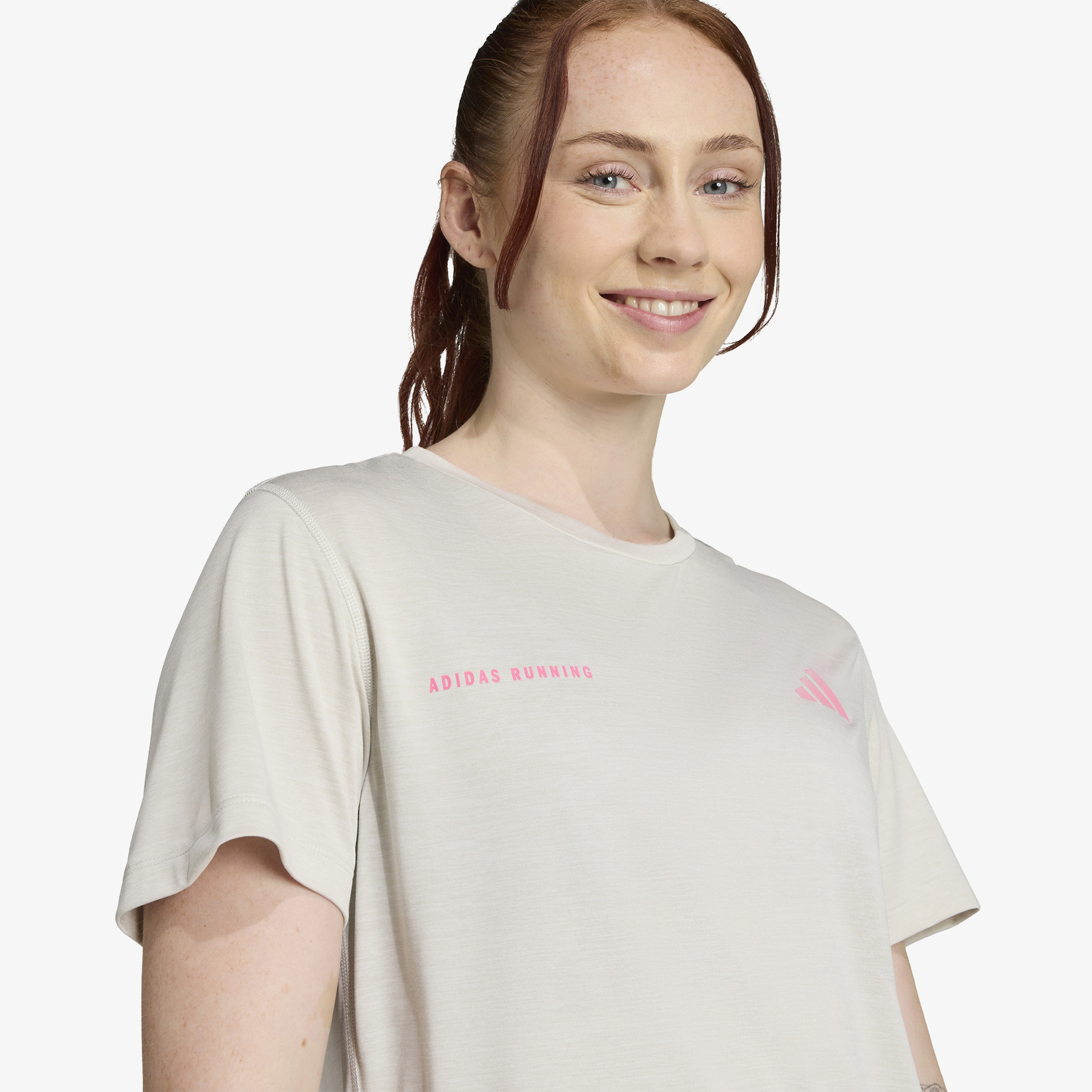 adidas Own The Run Melange Kadın Gri Koşu T-Shirt