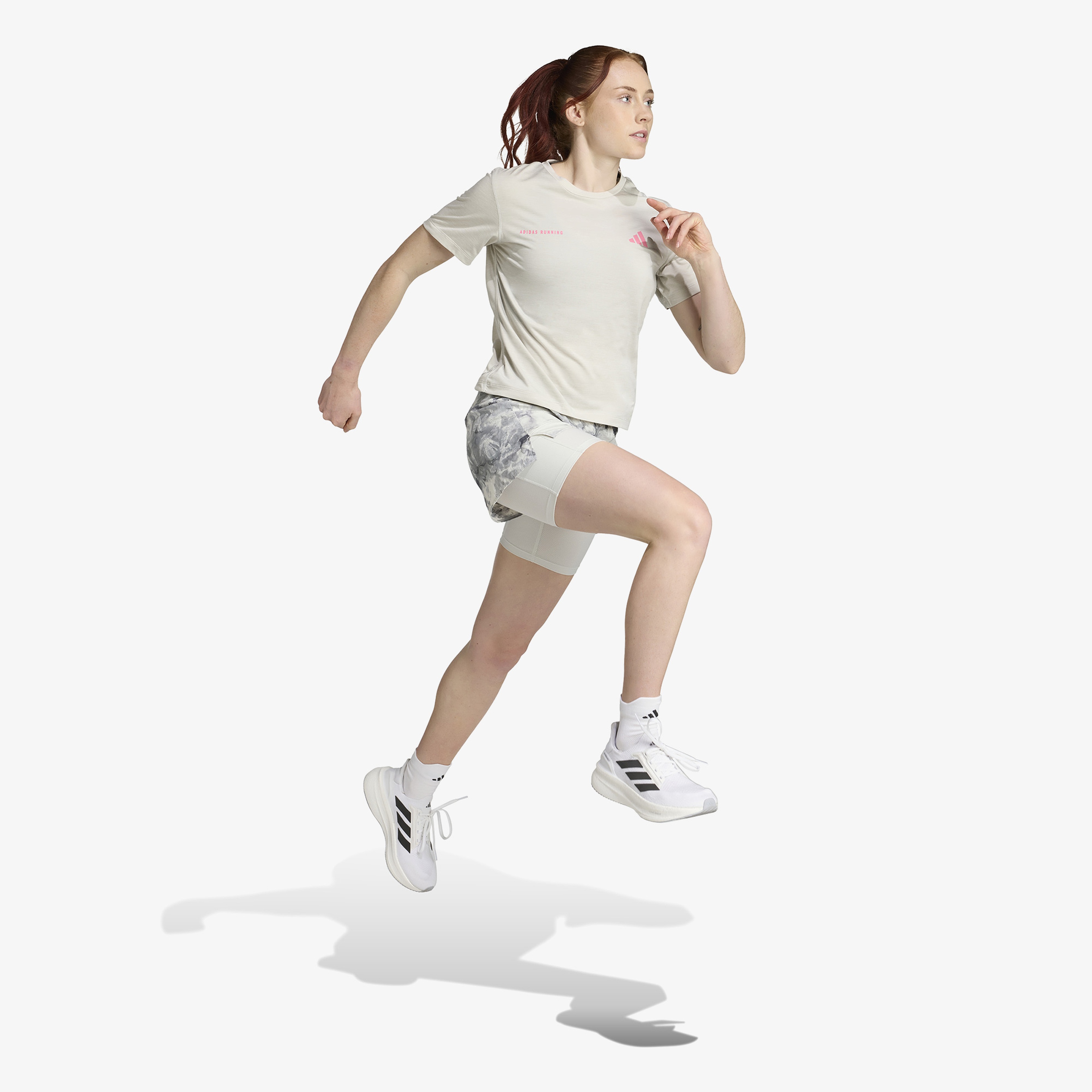 adidas Own The Run Melange Kadın Gri Koşu T-Shirt