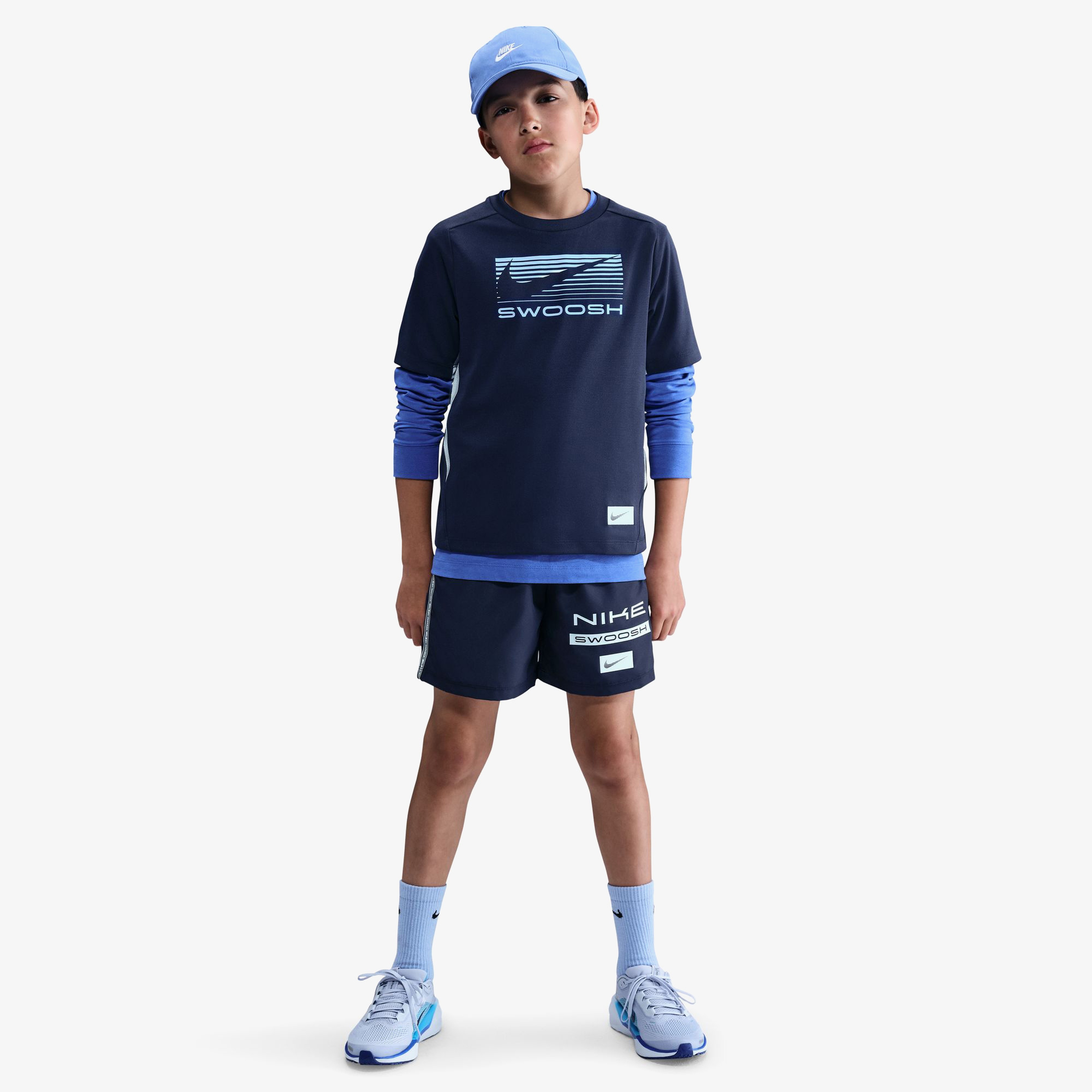 Nike Multi Çocuk Lacivert Antrenman T-Shirt