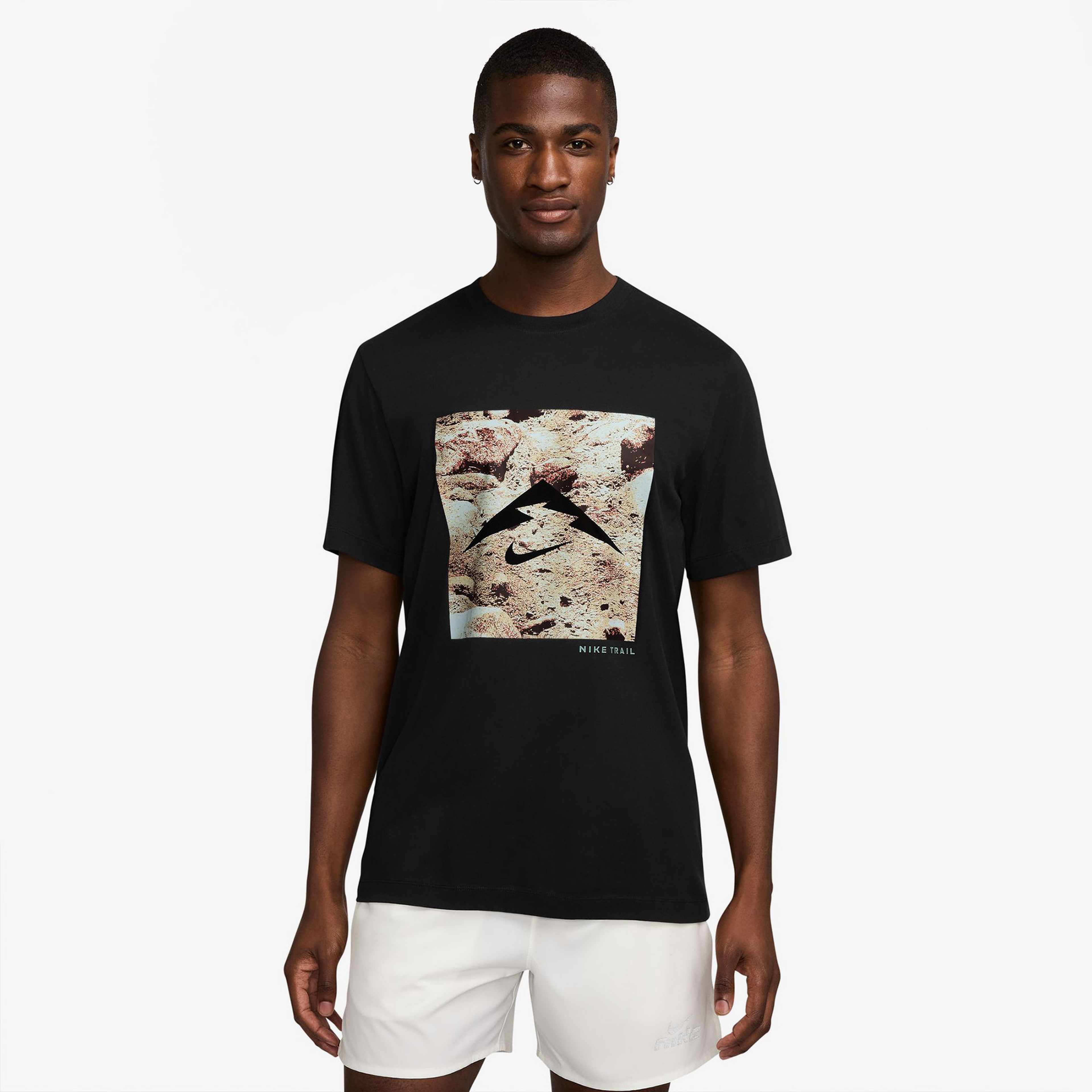 Nike Dri-FIT Trail Energy Erkek Siyah Antrenman T-Shirt