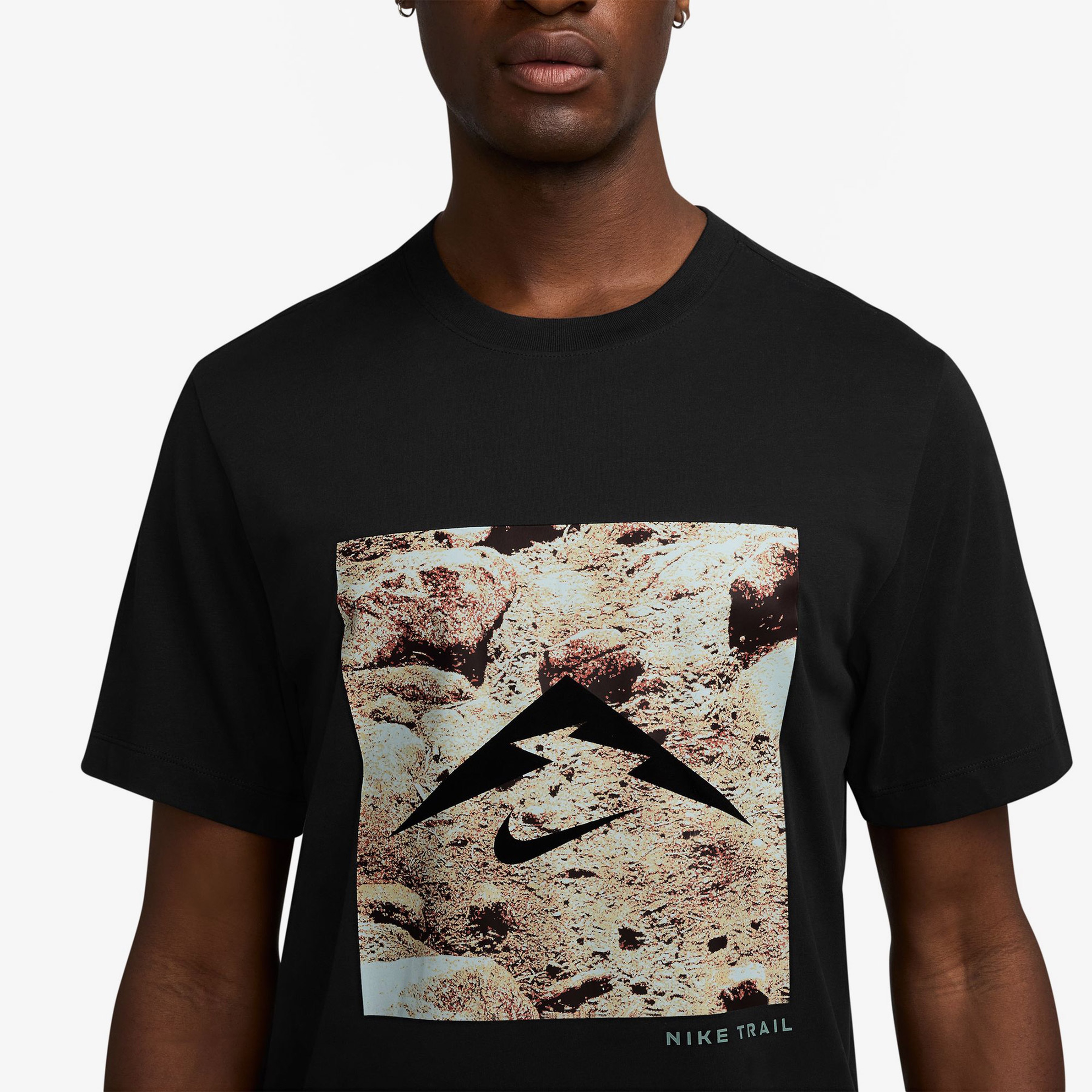 Nike Dri-FIT Trail Energy Erkek Siyah Antrenman T-Shirt