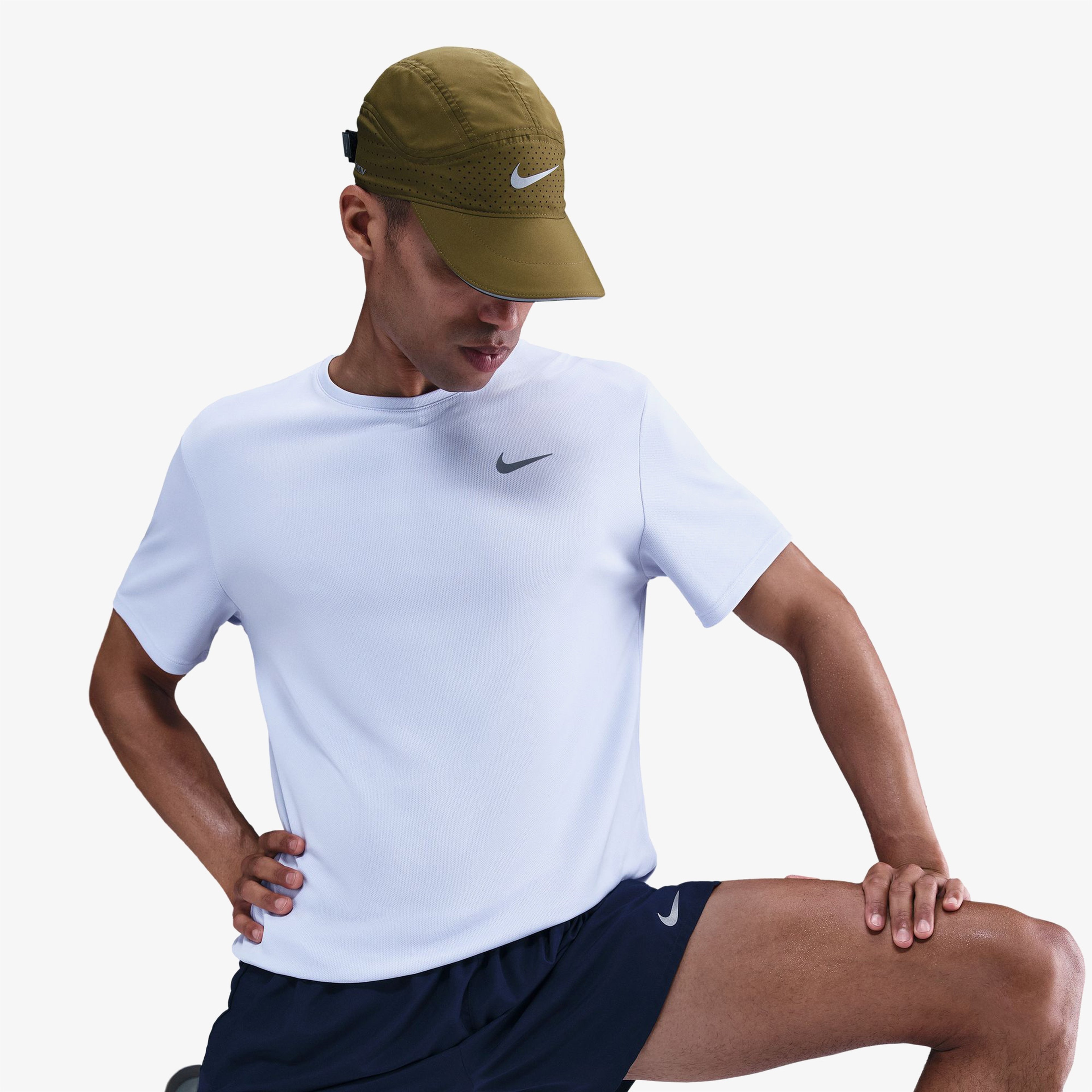 Nike Miler Erkek Mavi Koşu T-Shirt