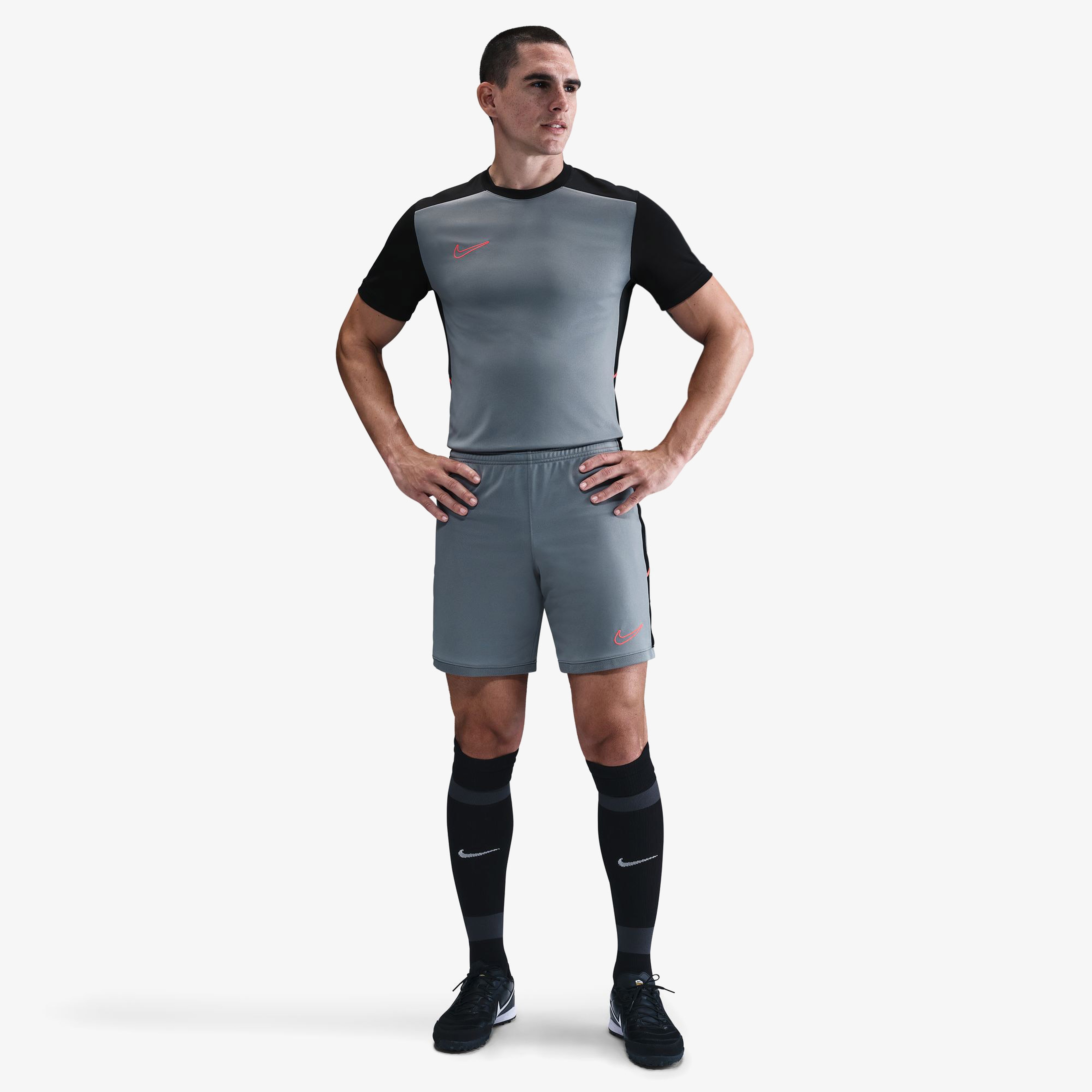 Nike Academy Erkek Gri Futbol T-Shirt