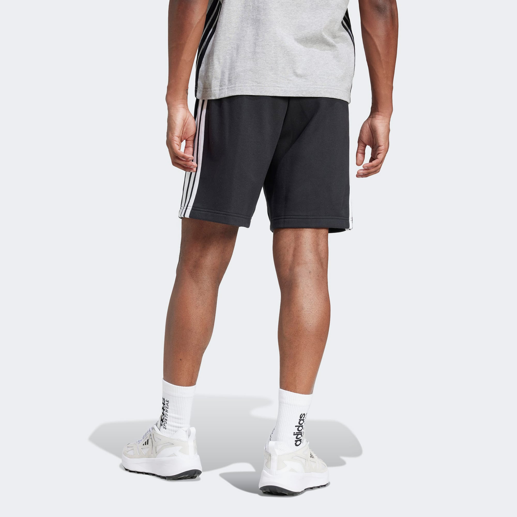adidas Essential 3 Stripes French Terry Erkek Siyah Şort