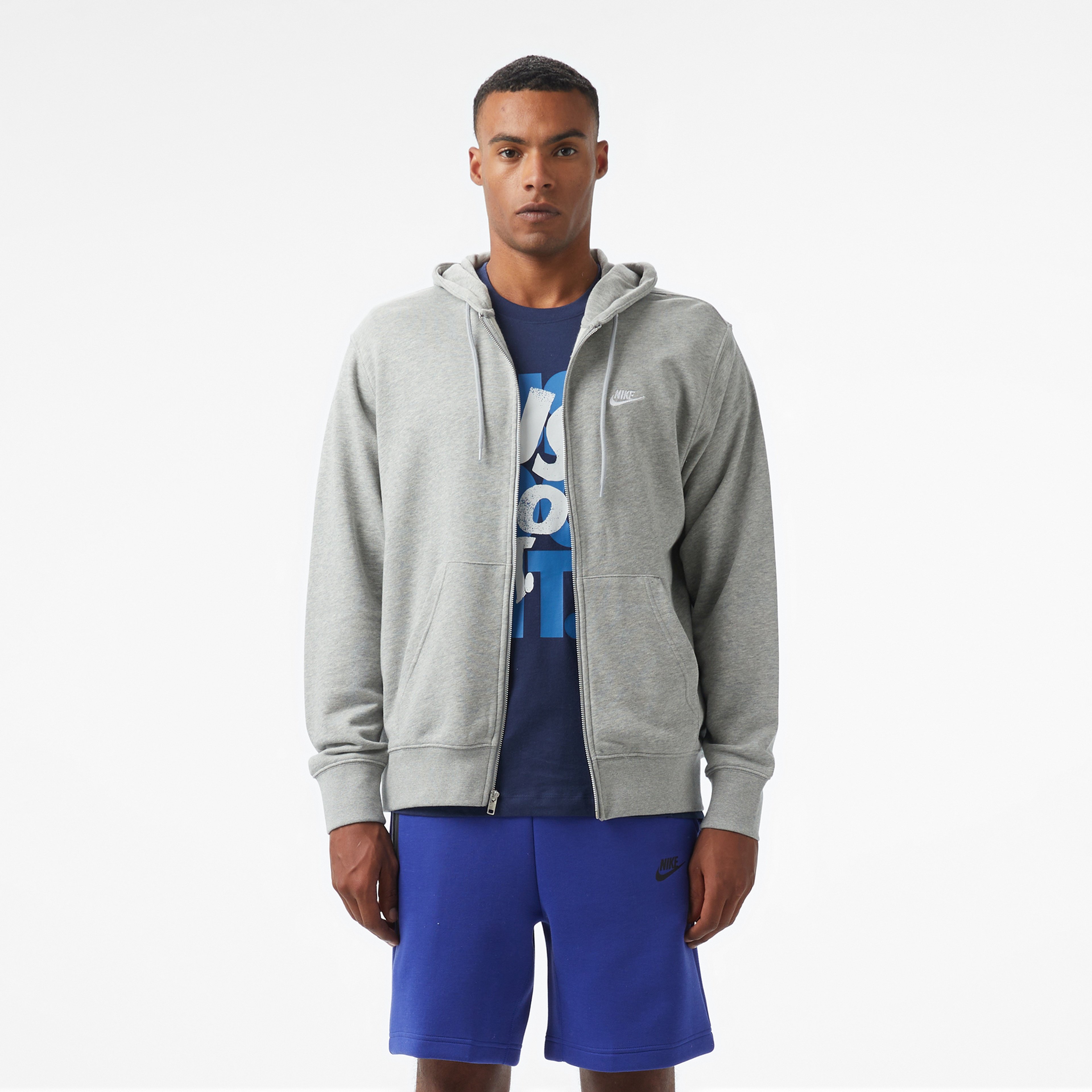 Nike Club Fleece Erkek Gri Eşofman Üstü